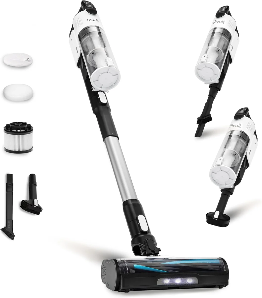 LEVOIT Cordless Vacuum Cleaner Anti-Tangle LVAC-200 50 Min Runtime Arctic White New