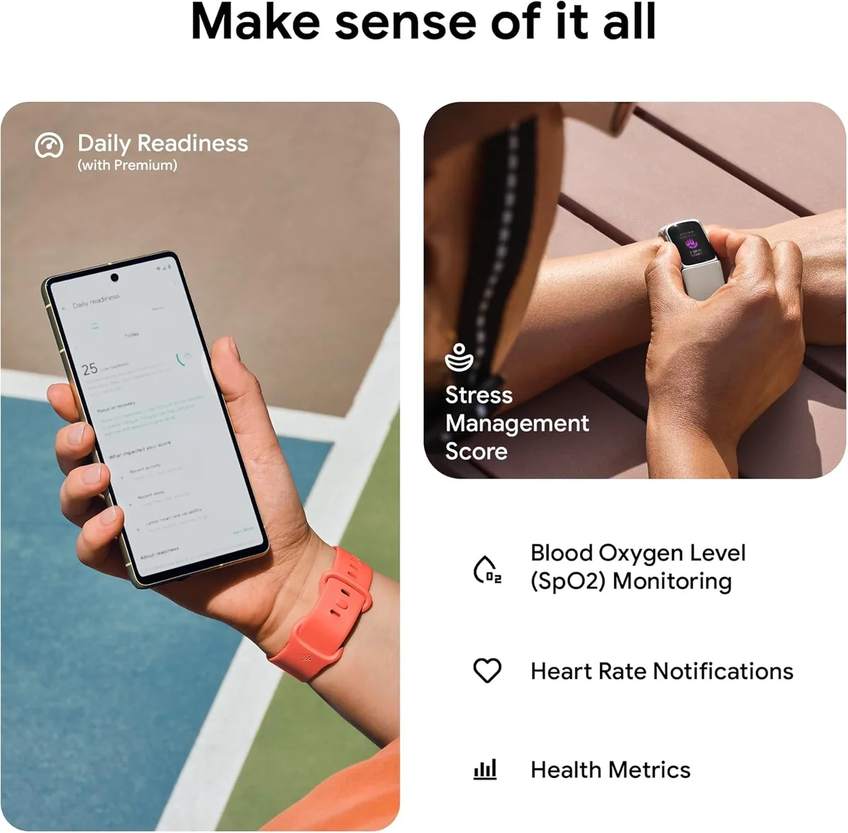 Fitbit Charge 6 Fitness Tracker GPS Heart Rate Monitor Black/Obsidian New image 14