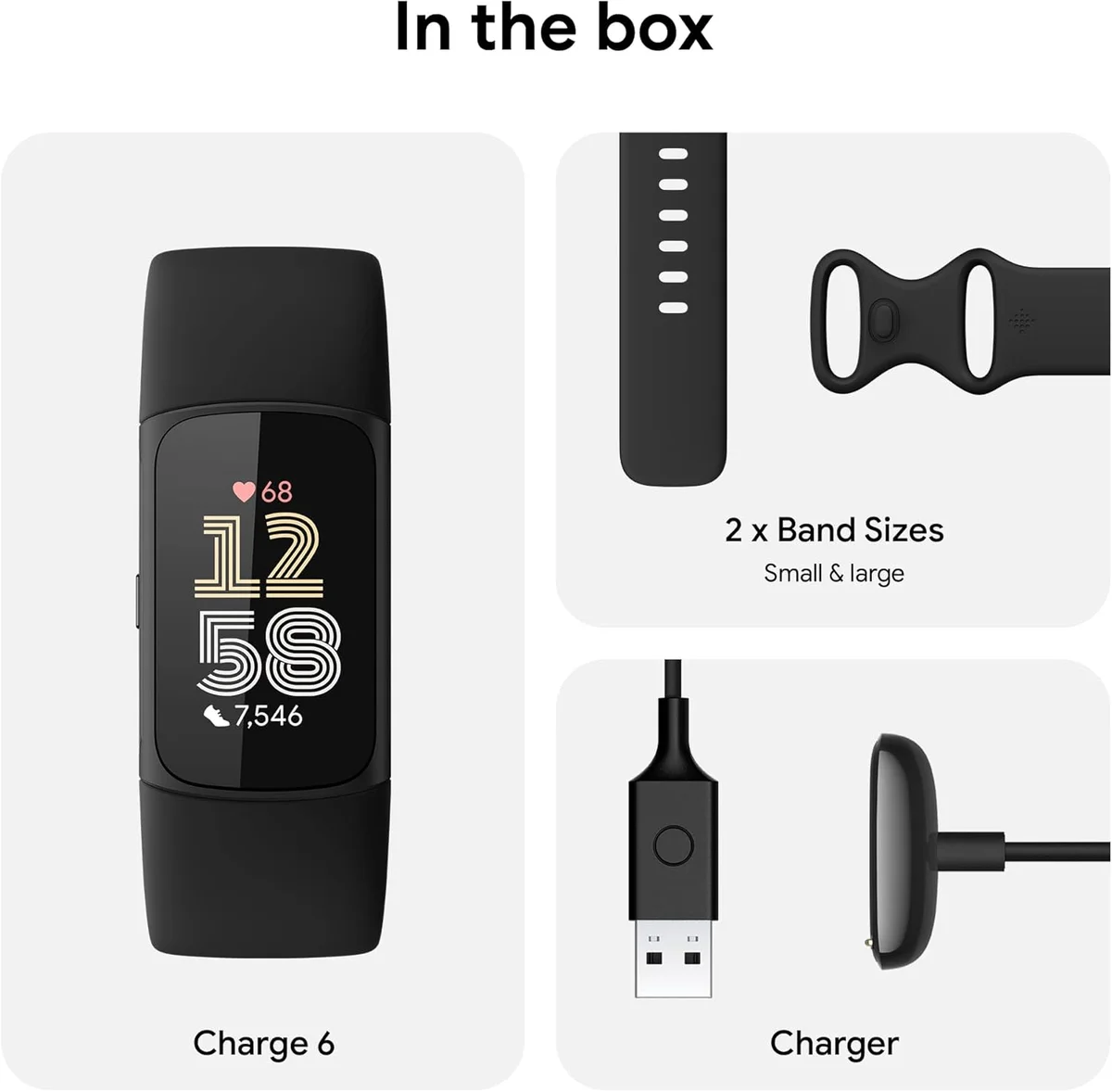 Fitbit Charge 6 Fitness Tracker GPS Heart Rate Monitor Black/Obsidian New image 17