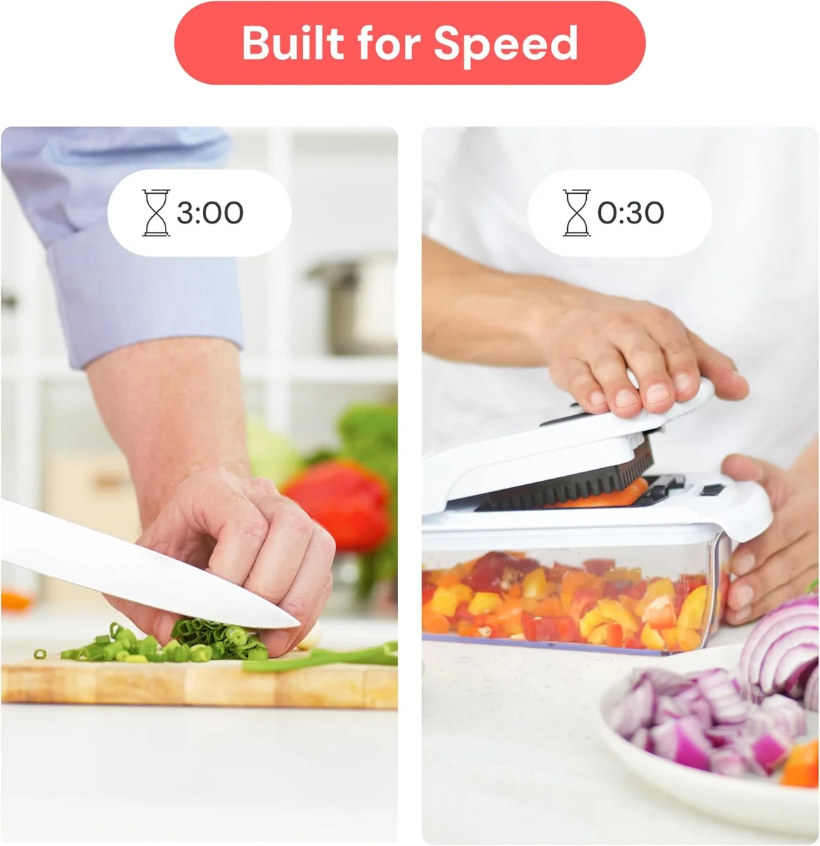 Fullstar Vegetable Chopper Spiralizer TF1096C-8 5-Cup Capacity BPA Free White New image 3