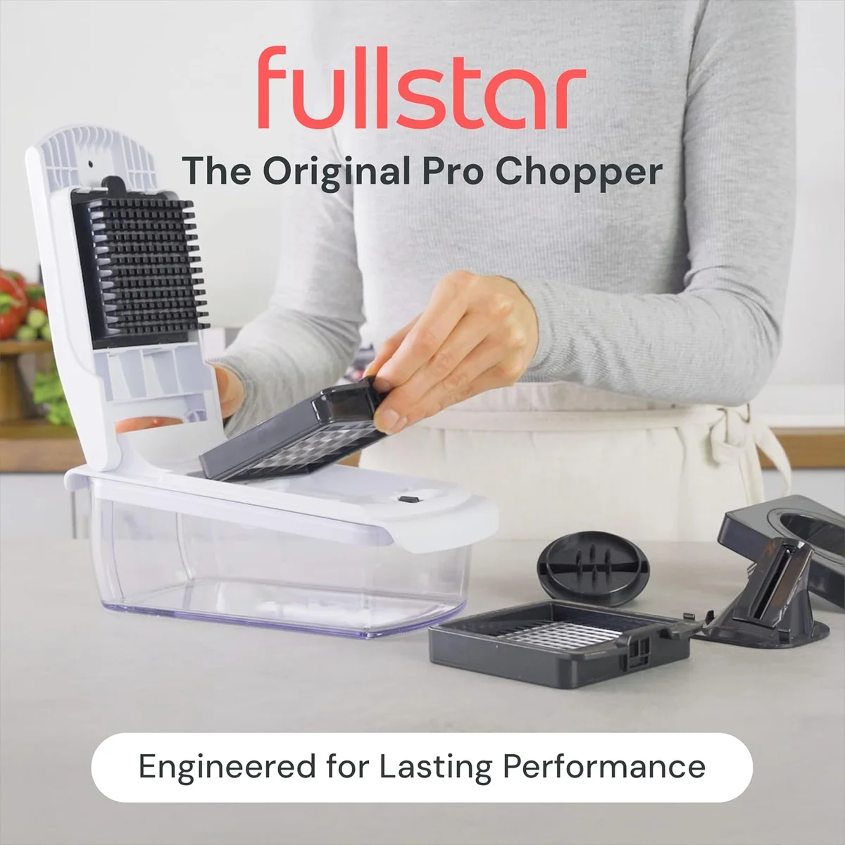 Fullstar Vegetable Chopper Spiralizer TF1096C-8 5-Cup Capacity BPA Free White New image 2