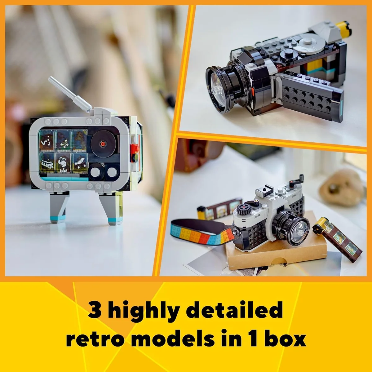 LEGO Creator Retro Camera Toy 31147 3 in 1 Building Set 261 Pieces Multicolor New image 2