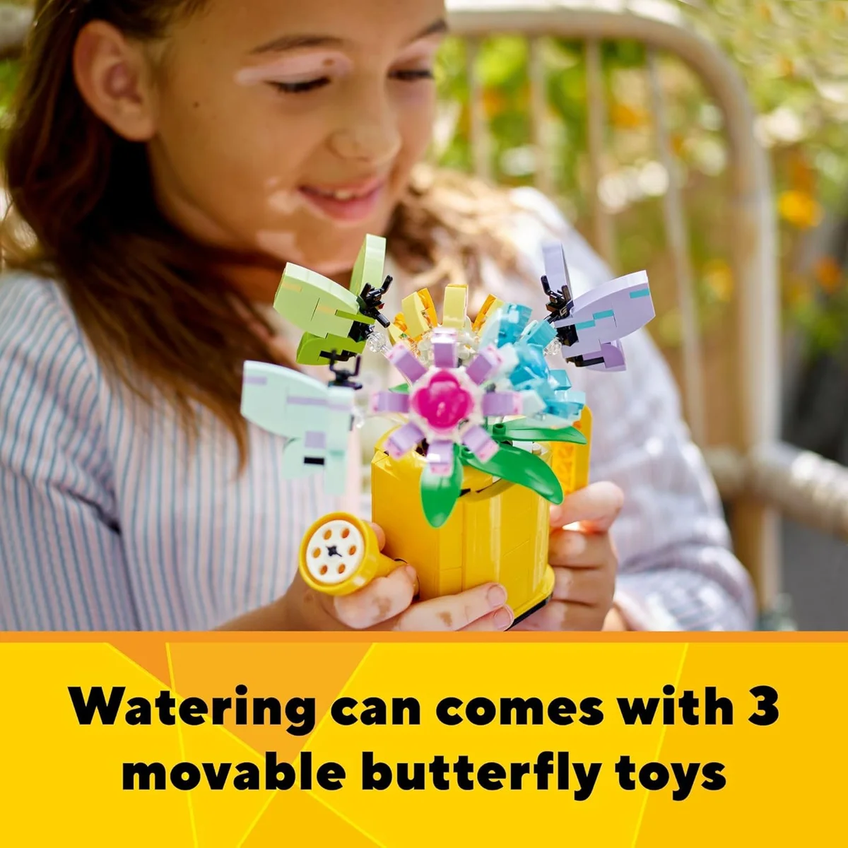 LEGO Creator Flowers in Watering Can Building Toy 31149 420 Pieces Multicolor New image 4