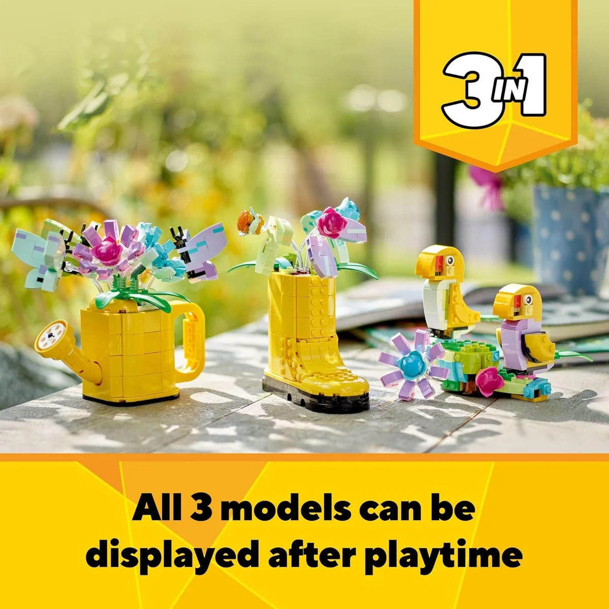 LEGO Creator Flowers in Watering Can Building Toy 31149 420 Pieces Multicolor New image 5