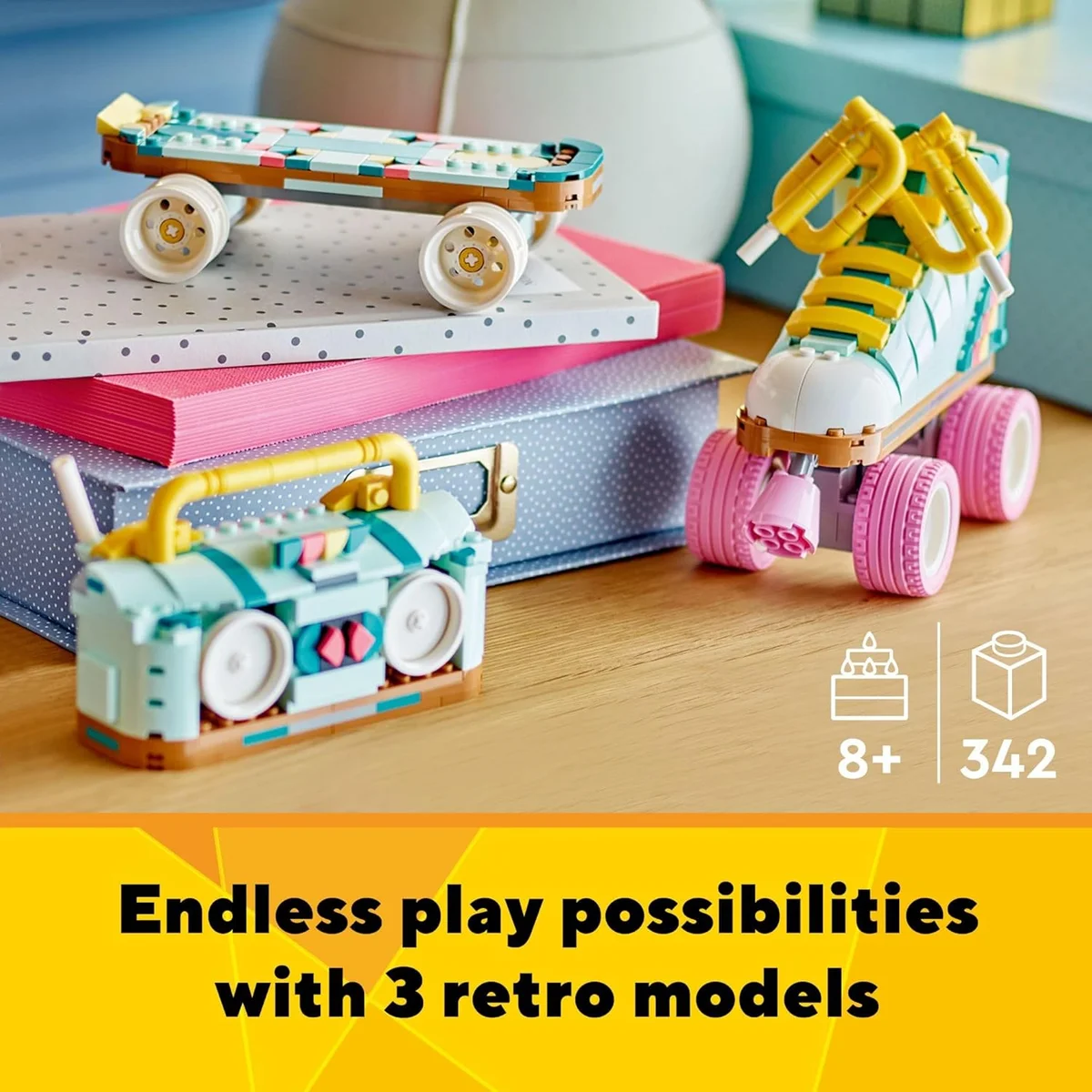 LEGO Creator Retro Roller Skate Building Kit 31148 3 in 1 Multicolor New image 3