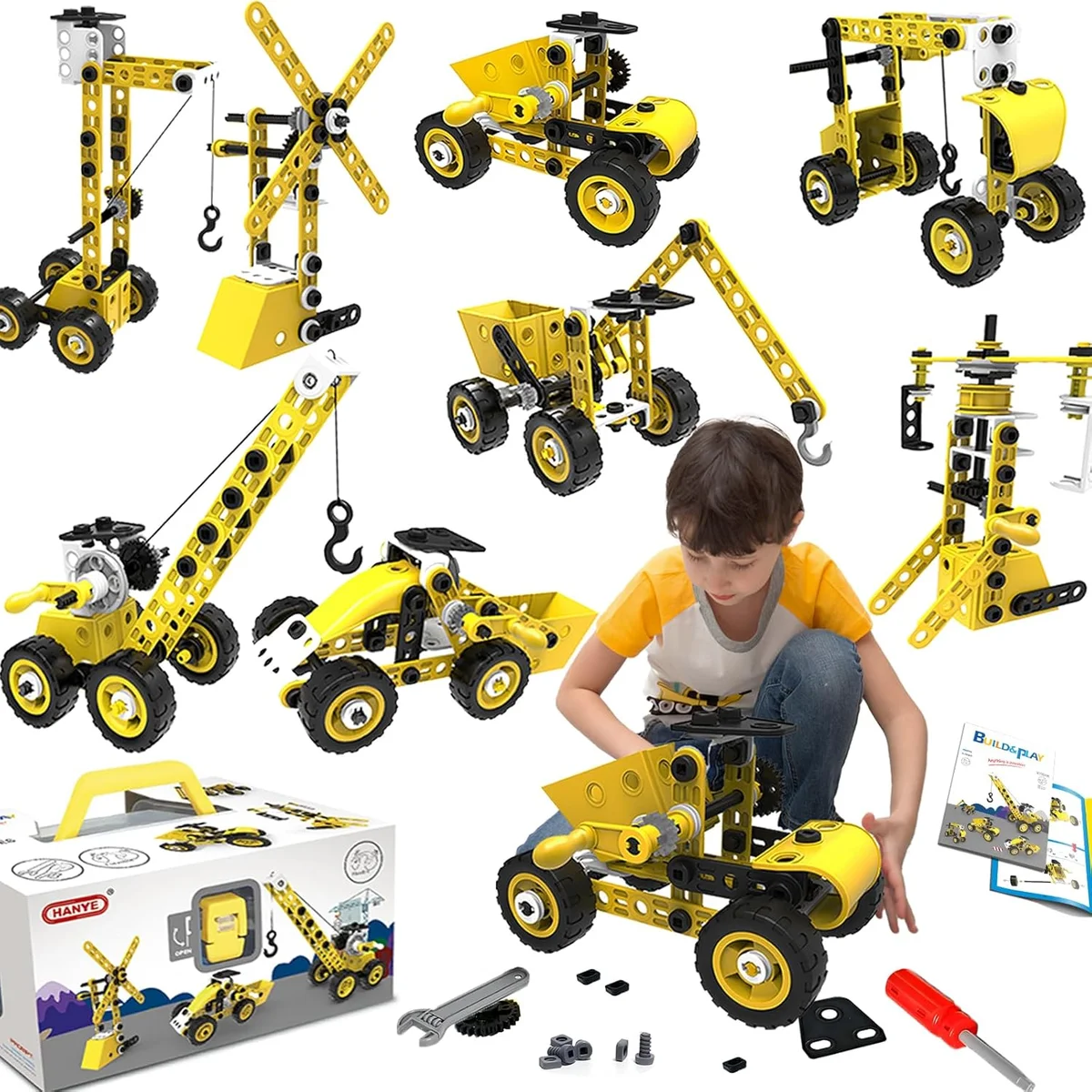 choopheme 10 in 1 Stem Toys Building Block Kit J-77 Educational Engineering Set Plastic New