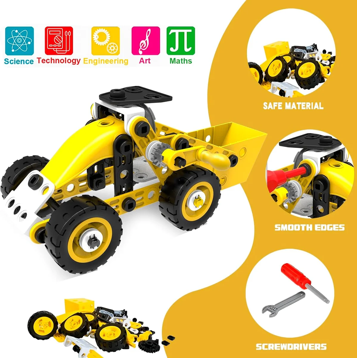 choopheme 10 in 1 Stem Toys Building Block Kit J-77 Educational Engineering Set Plastic New image 4