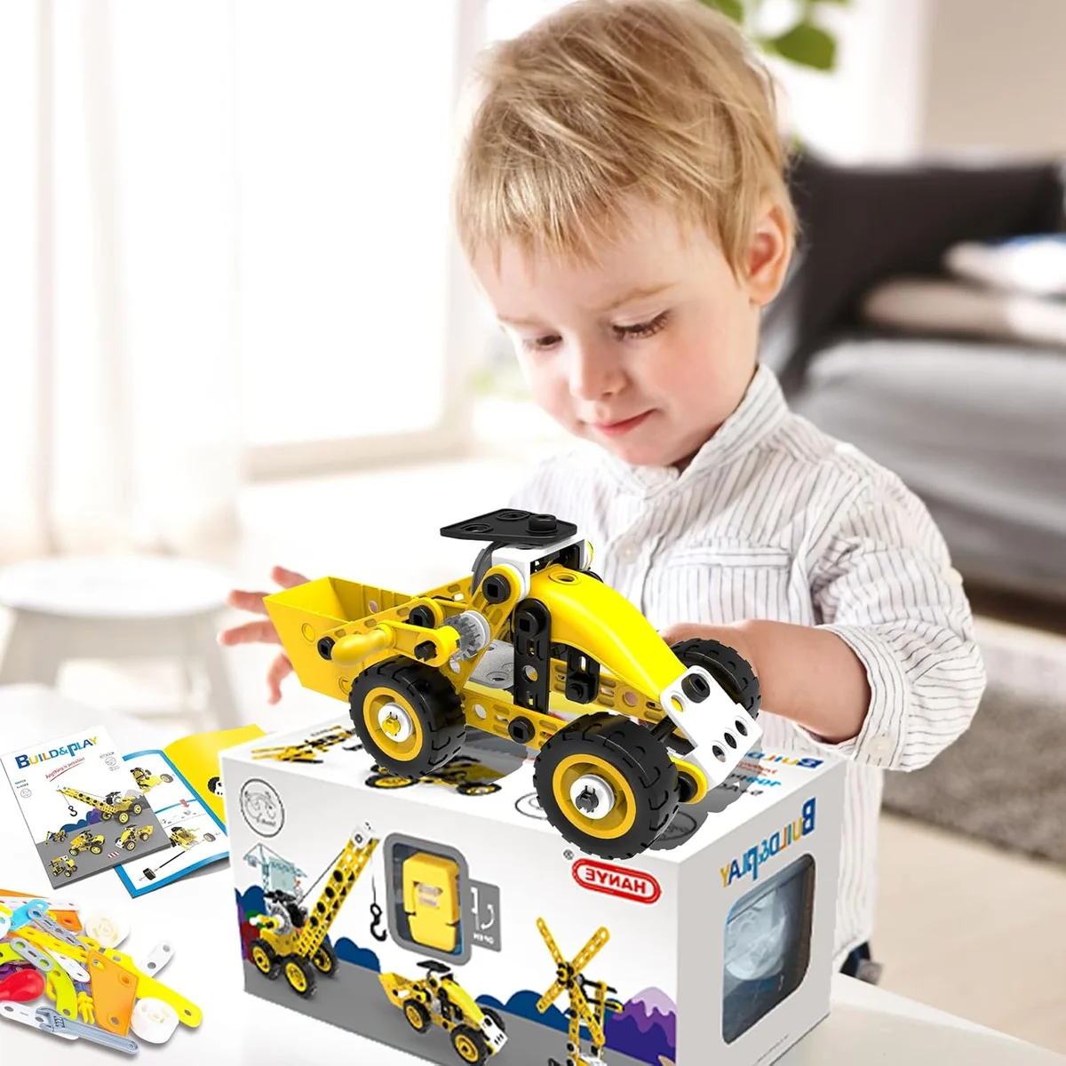 choopheme 10 in 1 Stem Toys Building Block Kit J-77 Educational Engineering Set Plastic New image 7