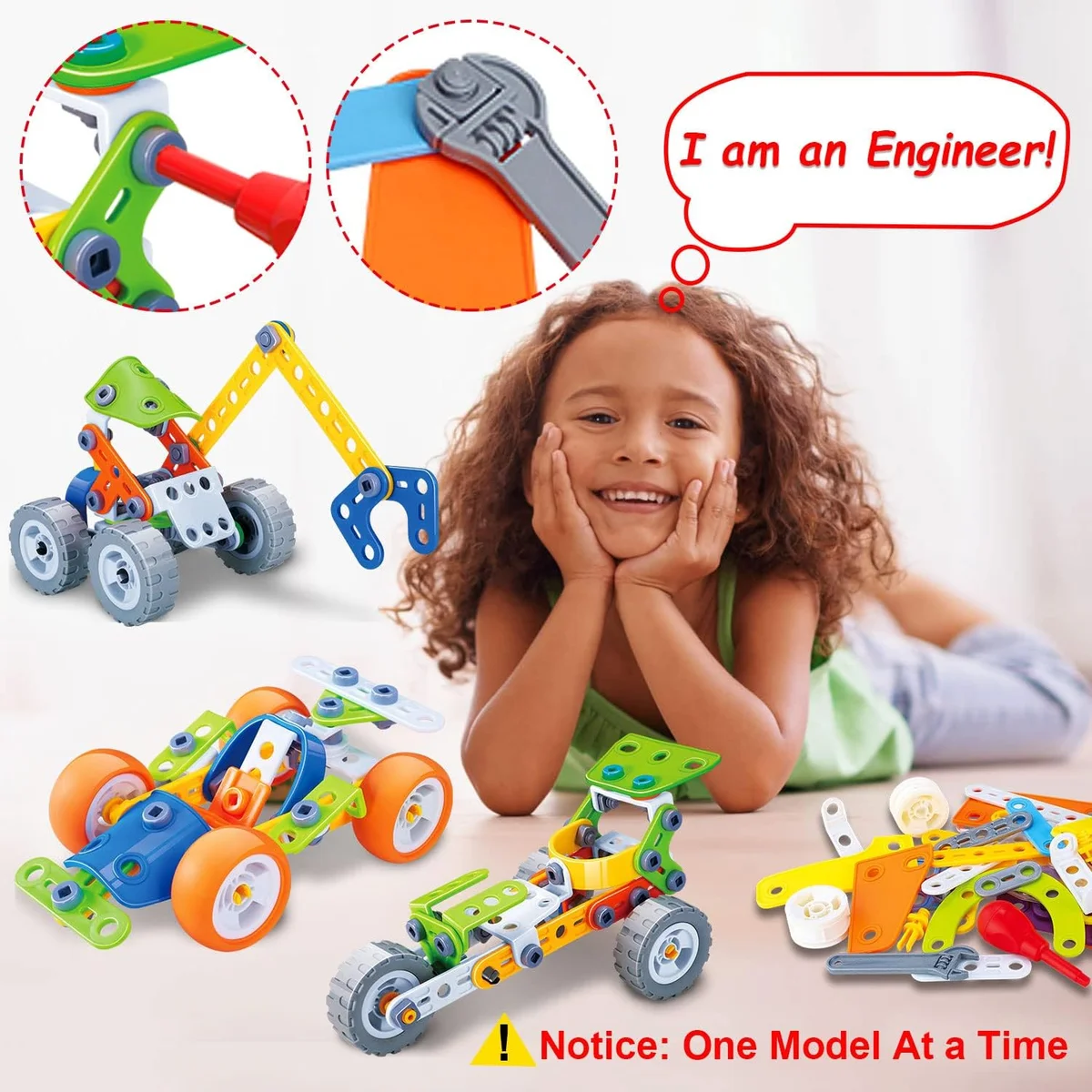 Tsomtto 10 in 1 STEM Toys Building Kits 167 Pieces for Kids Ages 3-8 Plastic New image 3