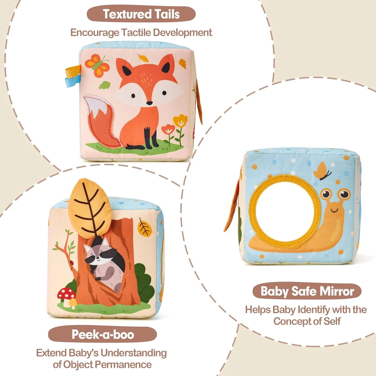 hahaland Baby Tissue Box Toy PL002P - Montessori Toys for 6-12 Months, Multi-color - New image 4