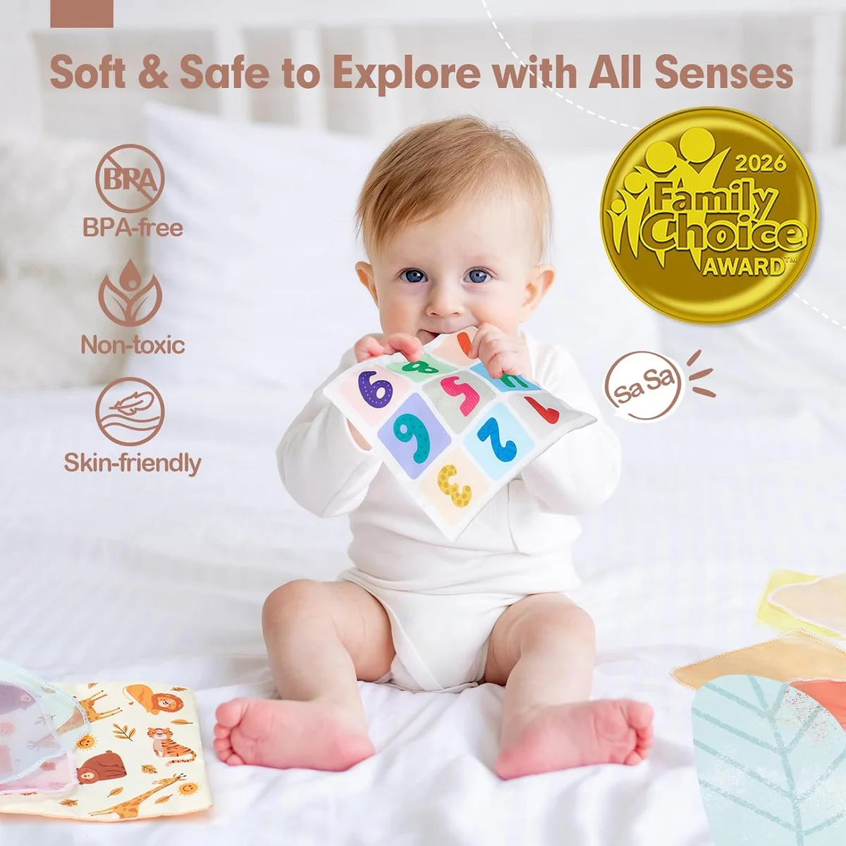 hahaland Baby Tissue Box Toy PL002P - Montessori Toys for 6-12 Months, Multi-color - New image 6