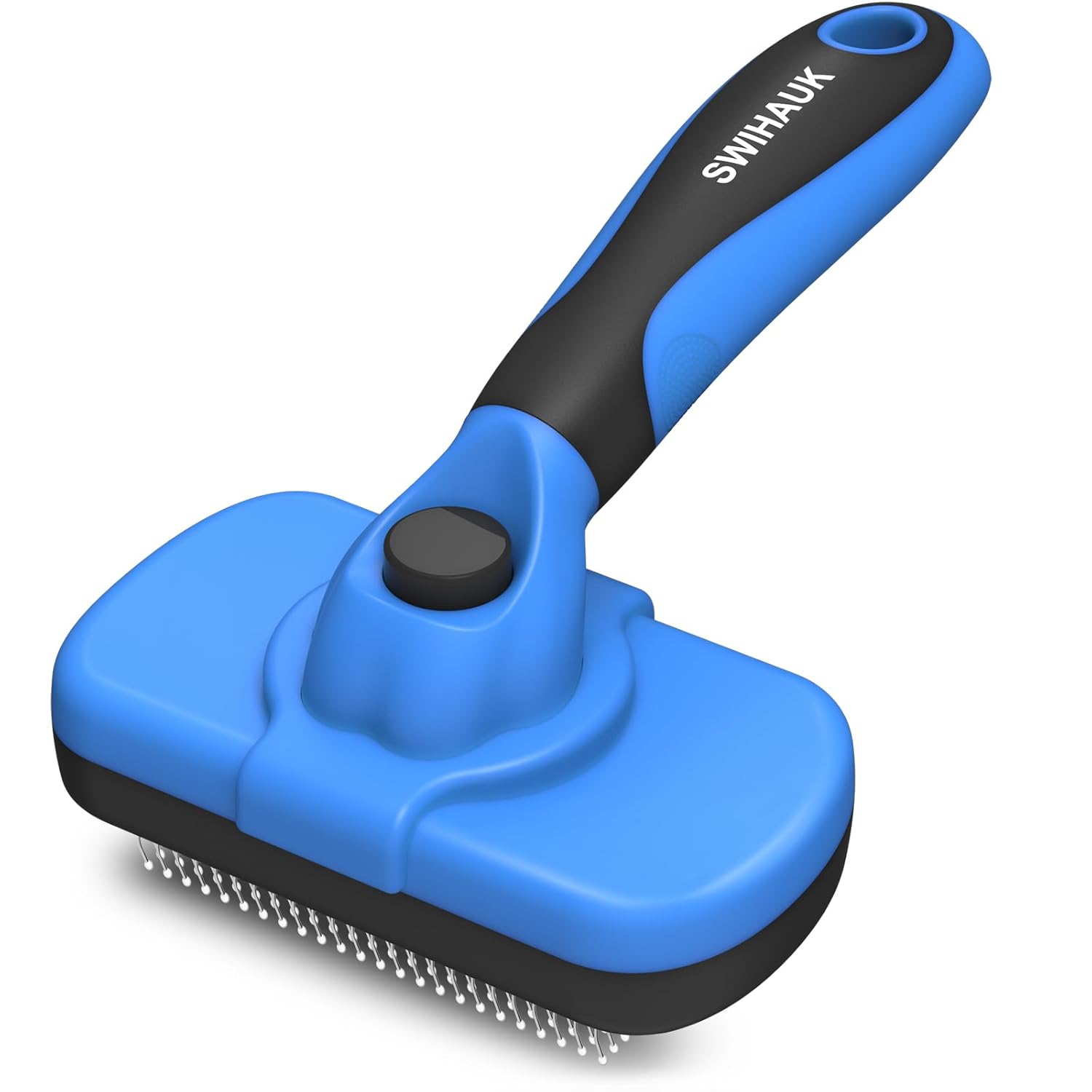 Swihauk Self Cleaning Slicker Brush DB-202301 Easy Deshedding Tool for Dogs & Cats Blue New image 8