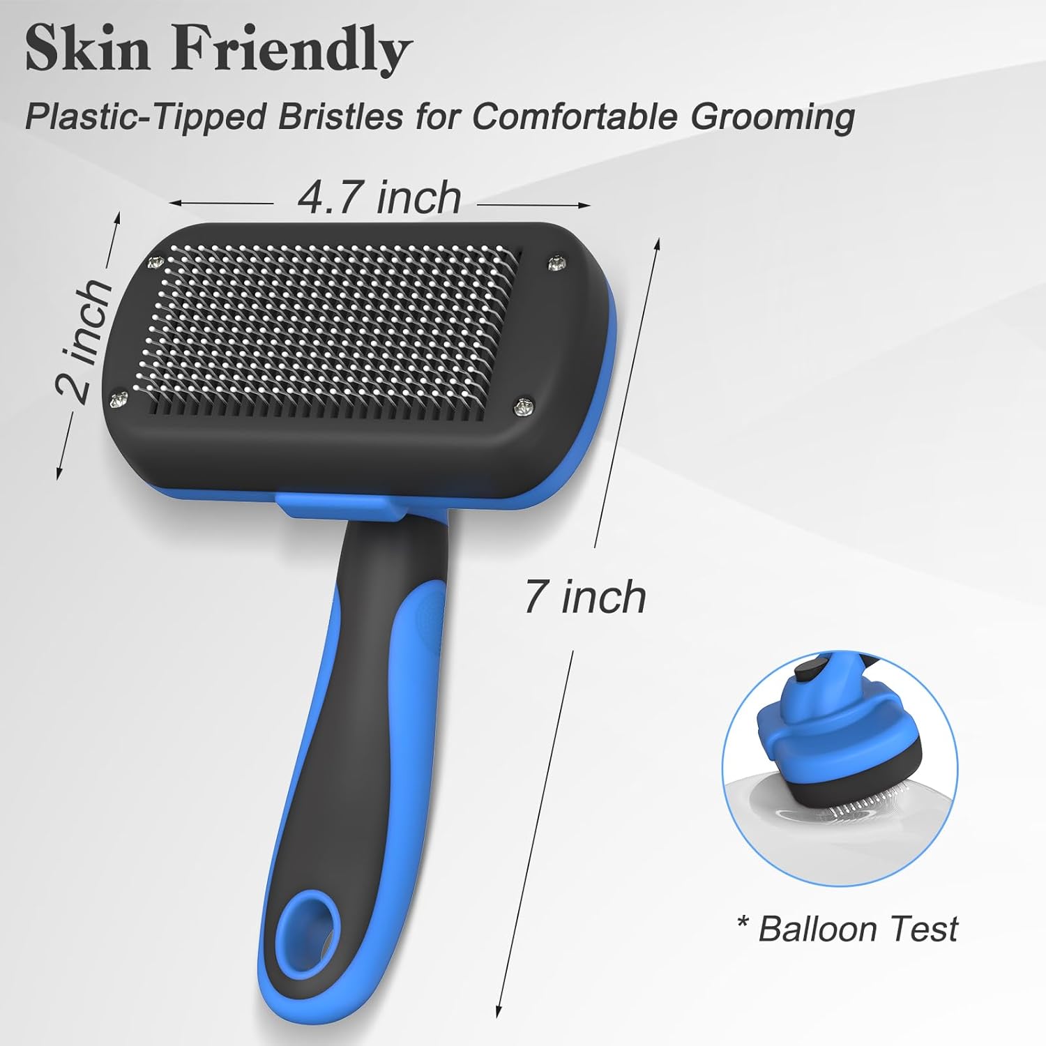 Swihauk Self Cleaning Slicker Brush DB-202301 Easy Deshedding Tool for Dogs & Cats Blue New image 11
