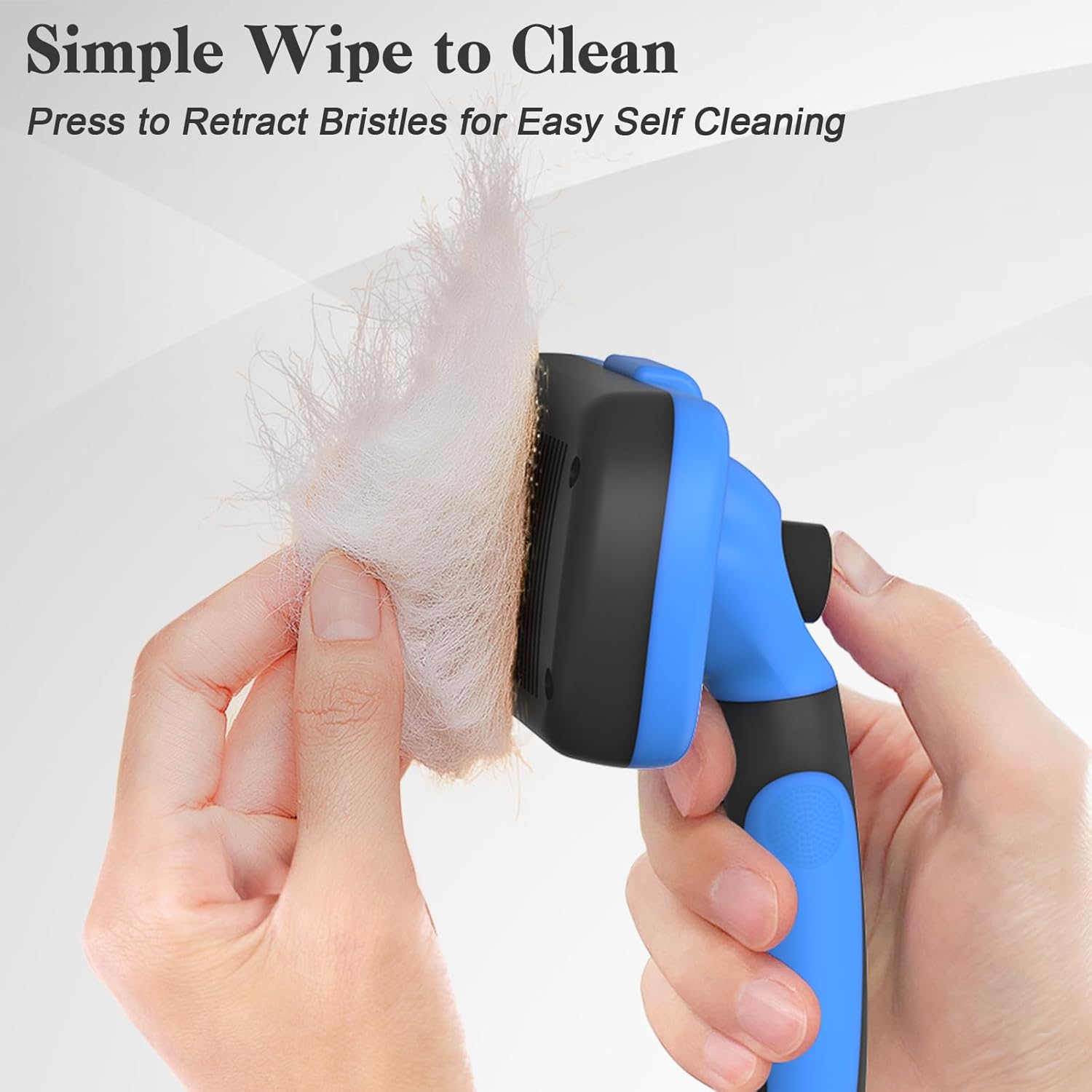 Swihauk Self Cleaning Slicker Brush DB-202301 Easy Deshedding Tool for Dogs & Cats Blue New image 10