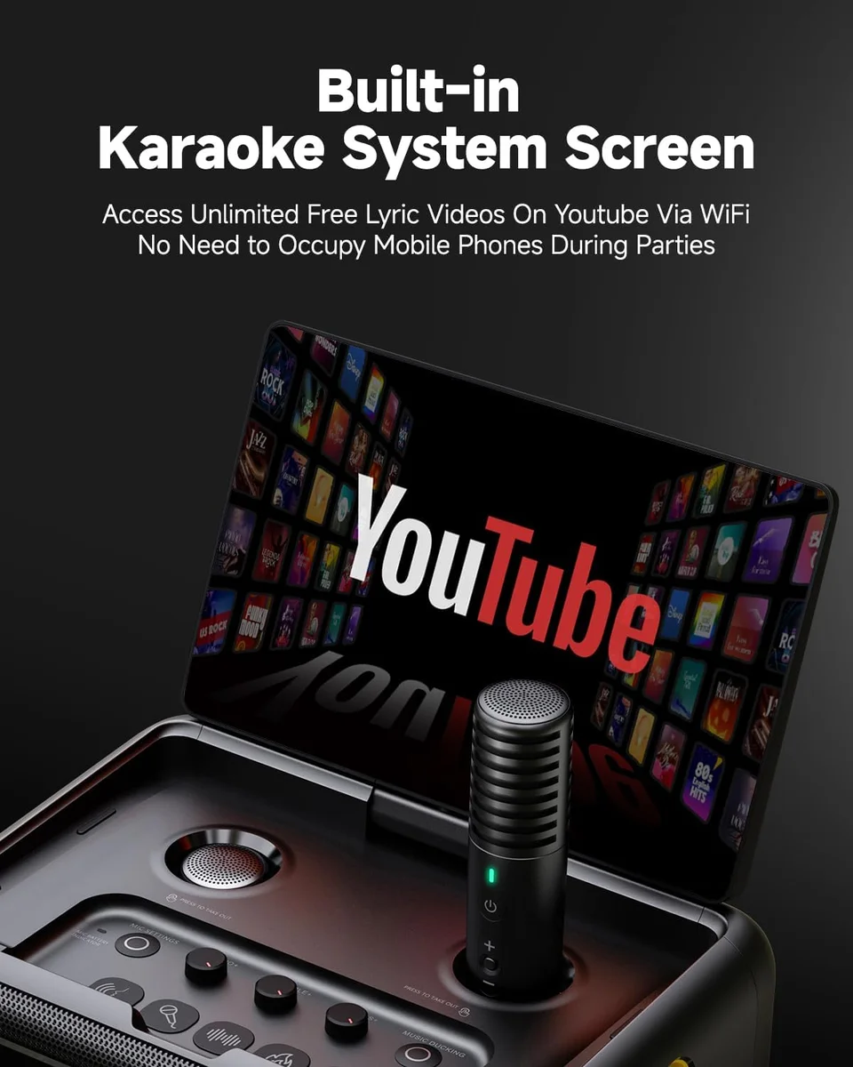 Ikarao Smart Karaoke Machine Break X2 300W Peak Power Black New image 3