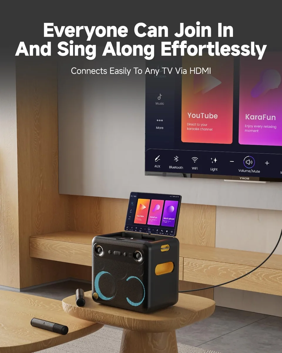 Ikarao Smart Karaoke Machine Break X2 300W Peak Power Black New image 8