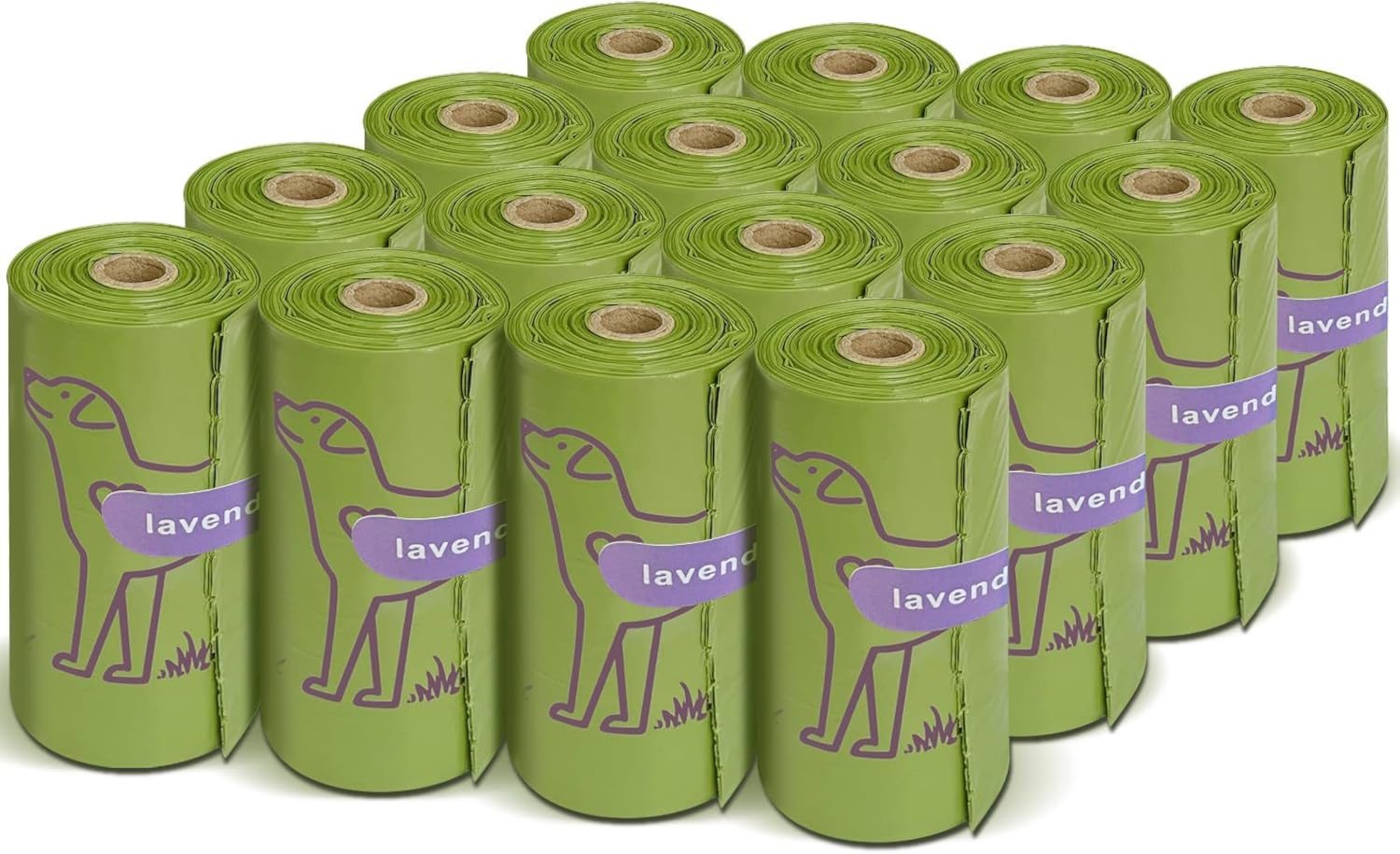 Wowflash Dog Poop Bags 240 Count Lavender Scented Leakproof 13” x 9” Plastic - New