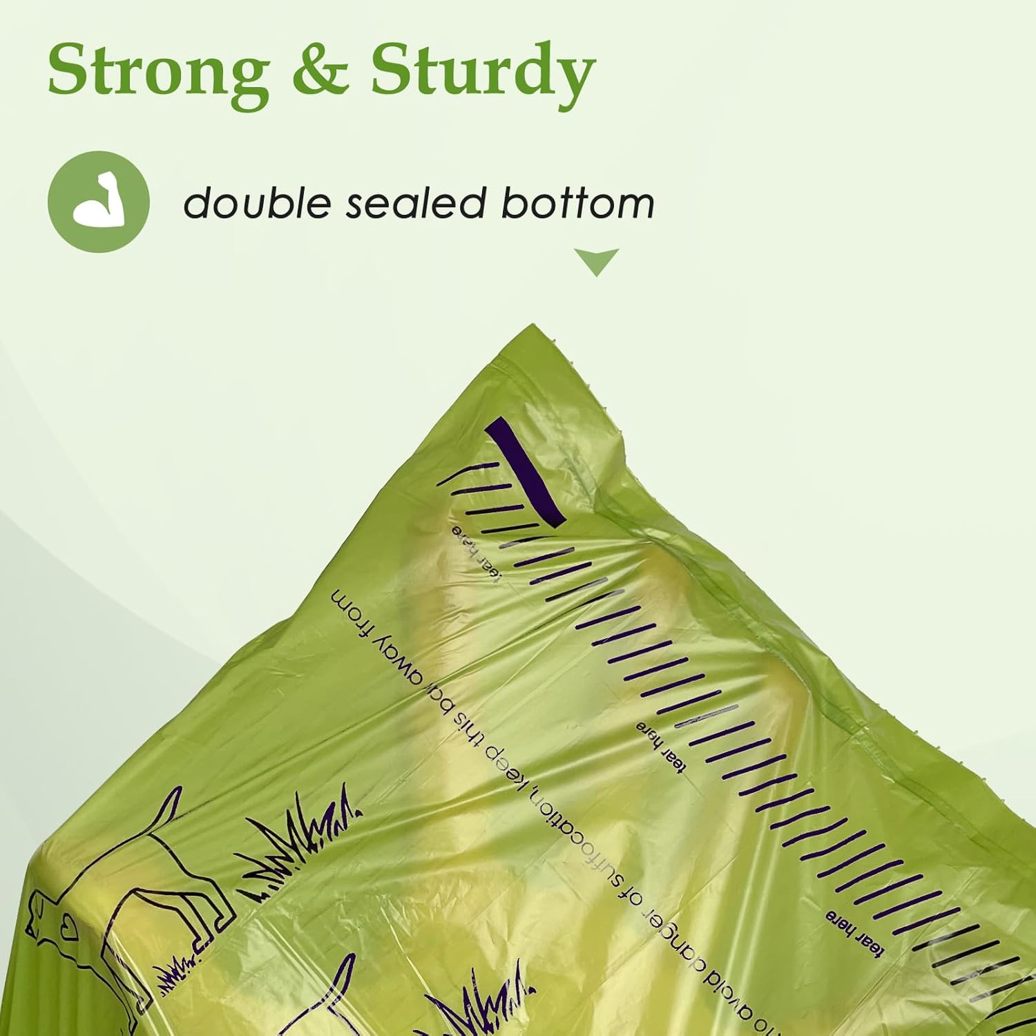Wowflash Dog Poop Bags 240 Count Lavender Scented Leakproof 13” x 9” Plastic - New image 2