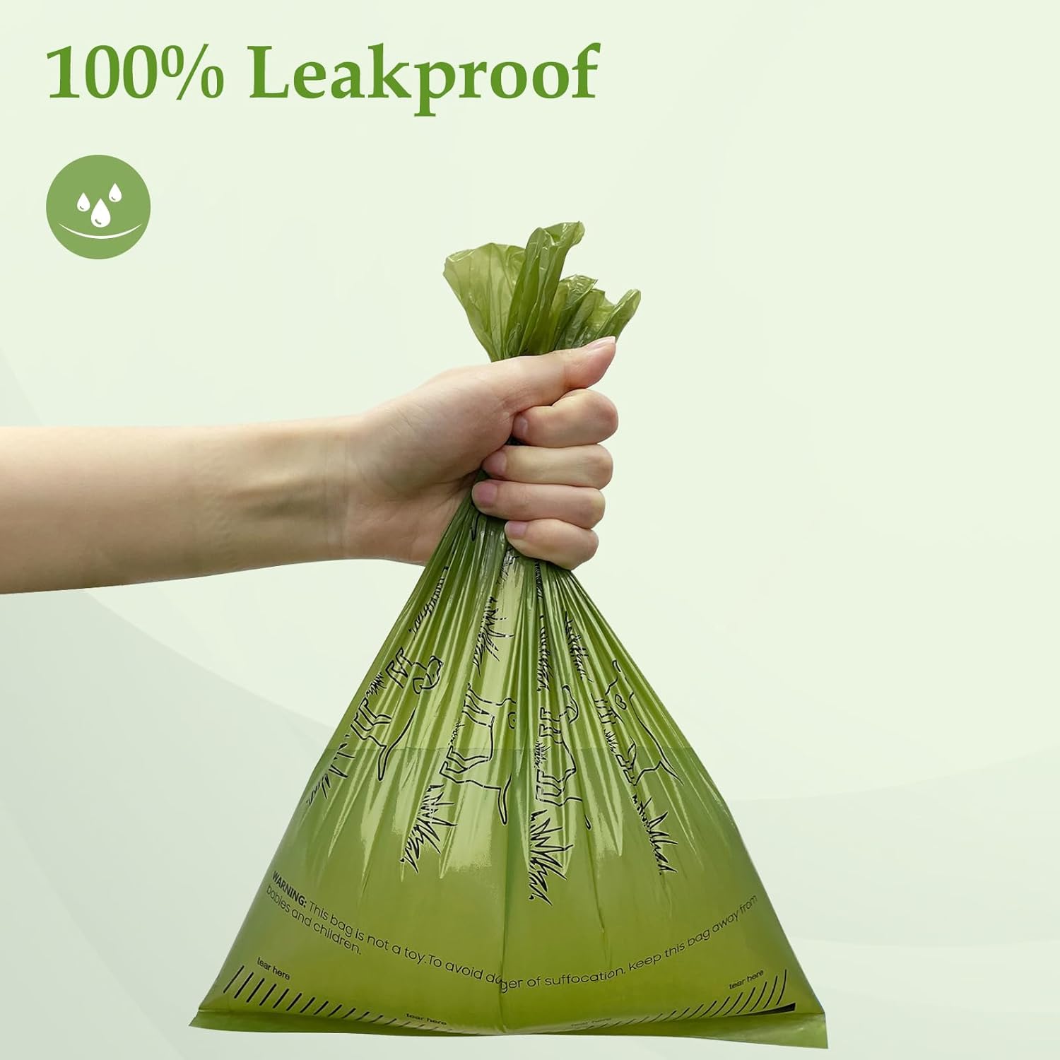 Wowflash Dog Poop Bags 240 Count Lavender Scented Leakproof 13” x 9” Plastic - New image 3