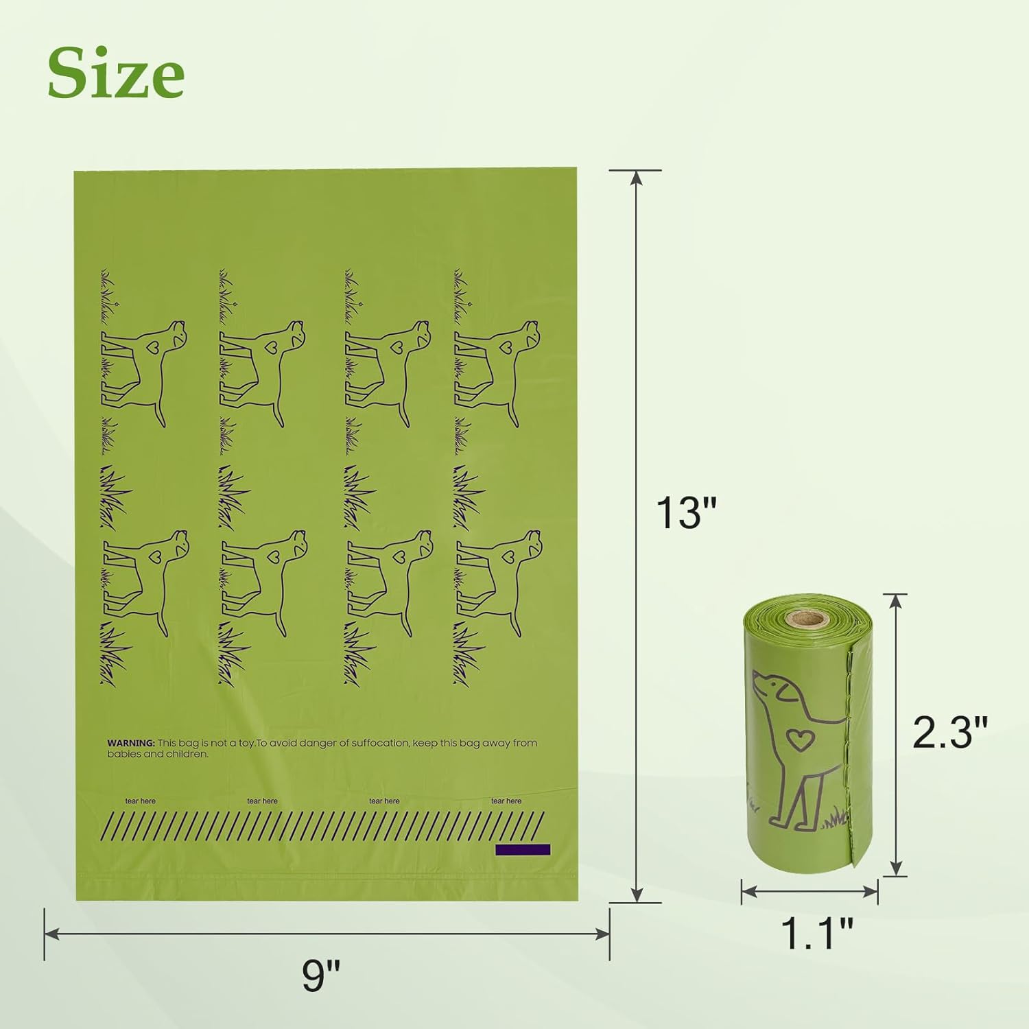 Wowflash Dog Poop Bags 240 Count Lavender Scented Leakproof 13” x 9” Plastic - New image 5