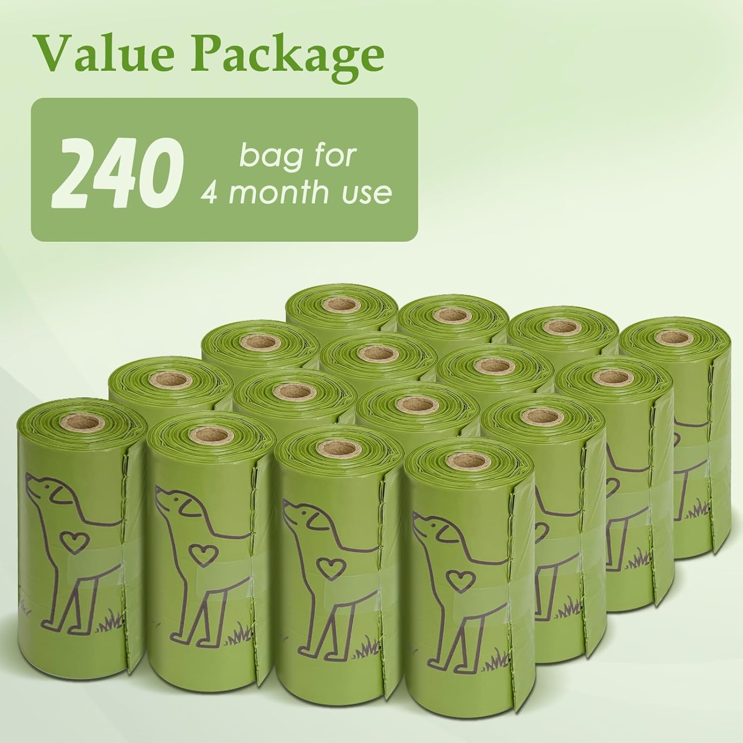 Wowflash Dog Poop Bags 240 Count Lavender Scented Leakproof 13” x 9” Plastic - New image 6