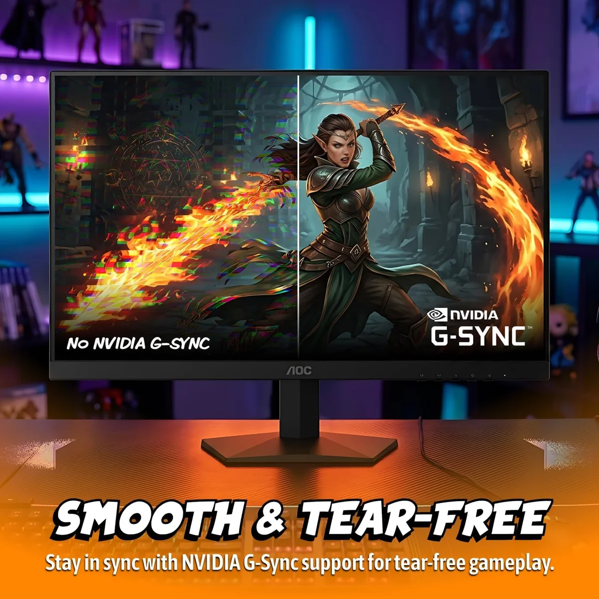 AOC Gaming Monitor Q27G41ZE 27 Inch 240Hz IPS Black New image 4