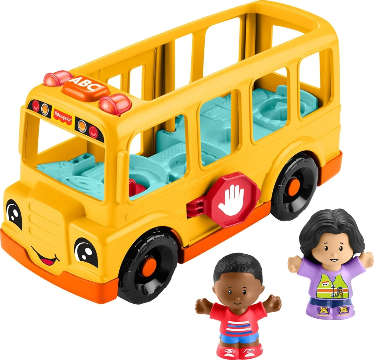 Fisher-Price Little People School Bus Push-Along Vehicle HWB30 Musical Plastic New