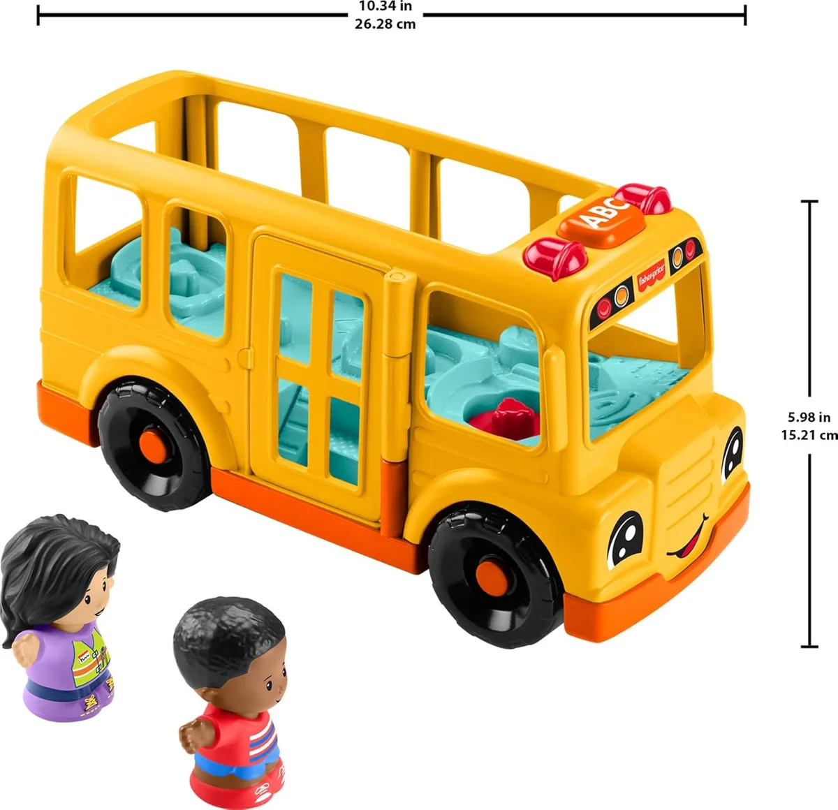 Fisher-Price Little People School Bus Push-Along Vehicle HWB30 Musical Plastic New image 6