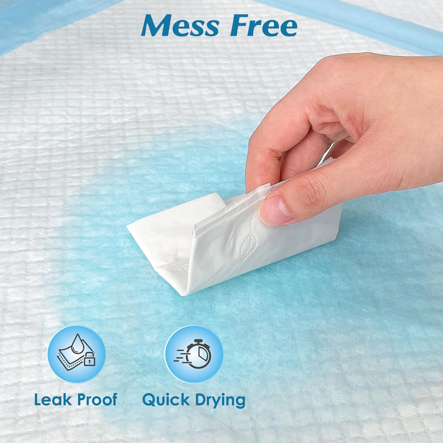Wowflash Disposable Underpads 30" x 36" 50 Count - Blue - New image 4