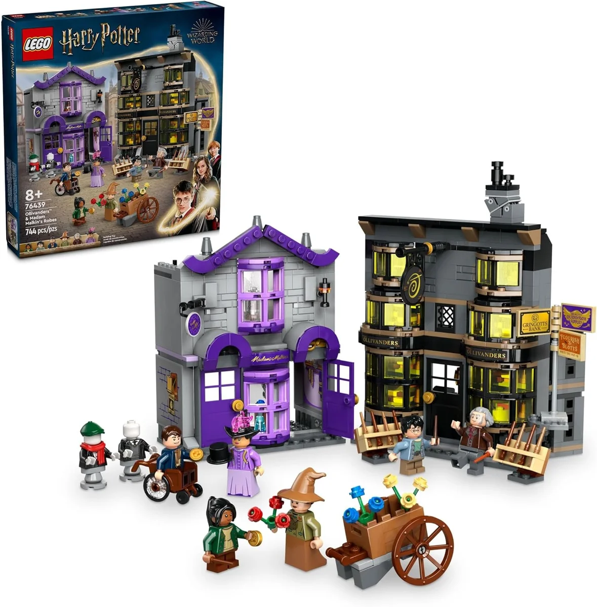 LEGO Harry Potter Ollivanders & Madam Malkin's Robes Building Set 76439 744 Pieces Multicolor New