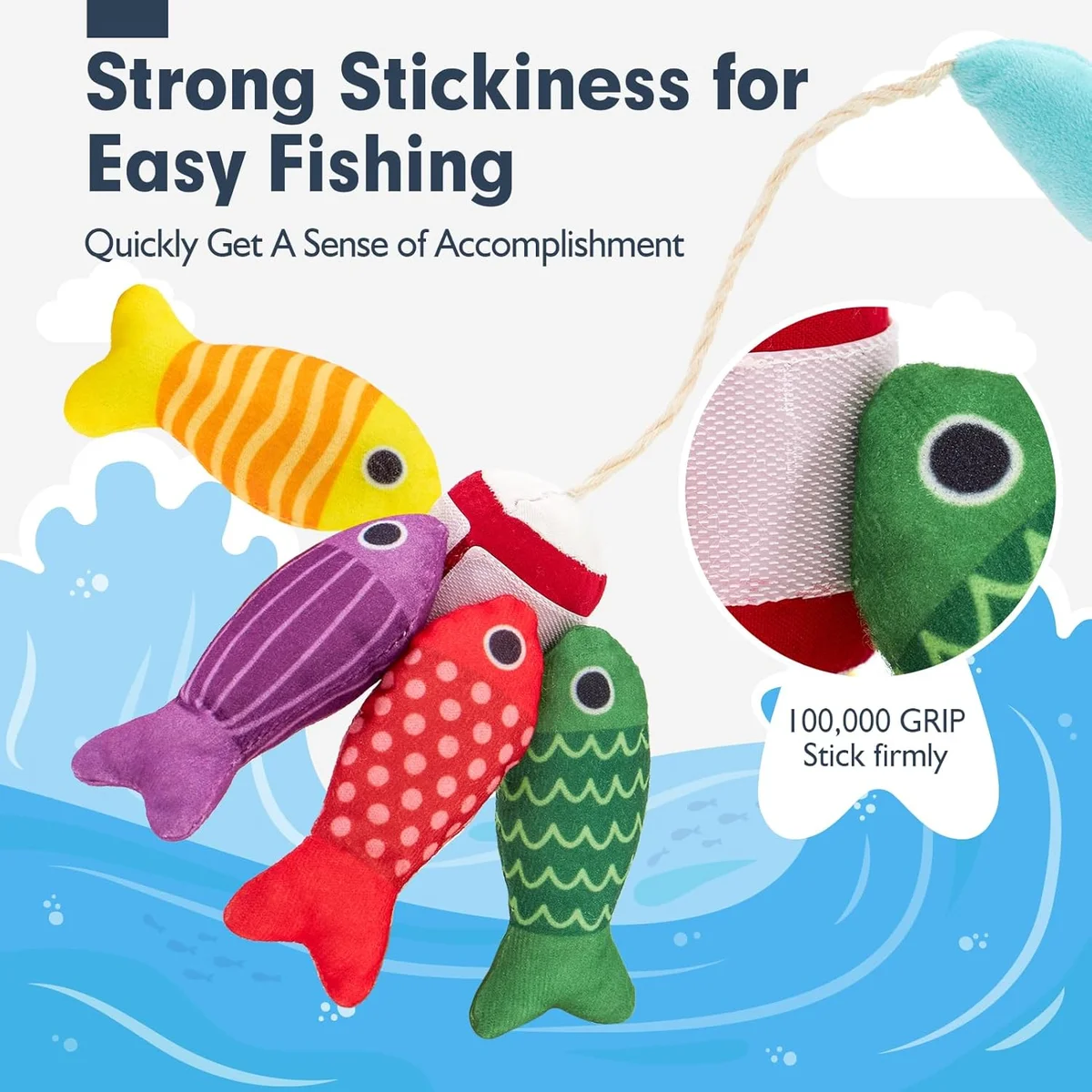 hahaland Montessori Fishing Game 22 Pcs Model PL002V Cloth Toddler Toys New image 3