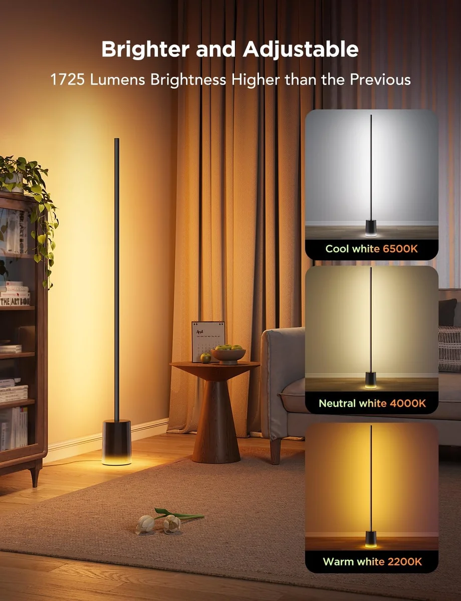 Govee Floor Lamp 2 H607C RGBIC 1725lm Smart Control Black New image 6