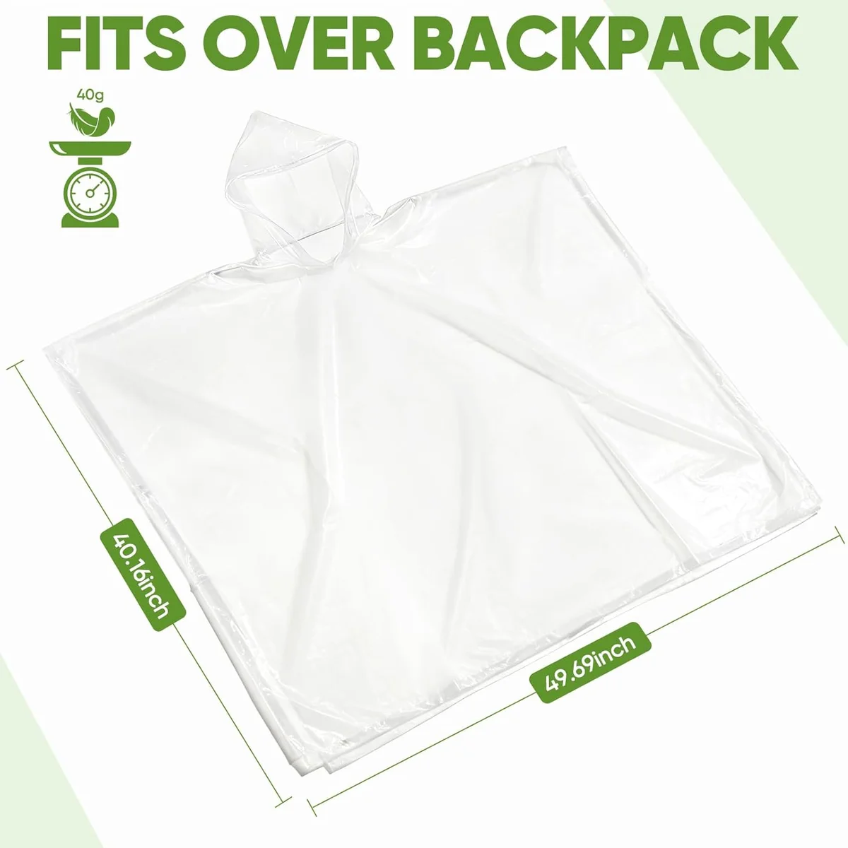 APEXUP Disposable Rain Ponchos for Adults 5 Pack Waterproof Clear New image 5