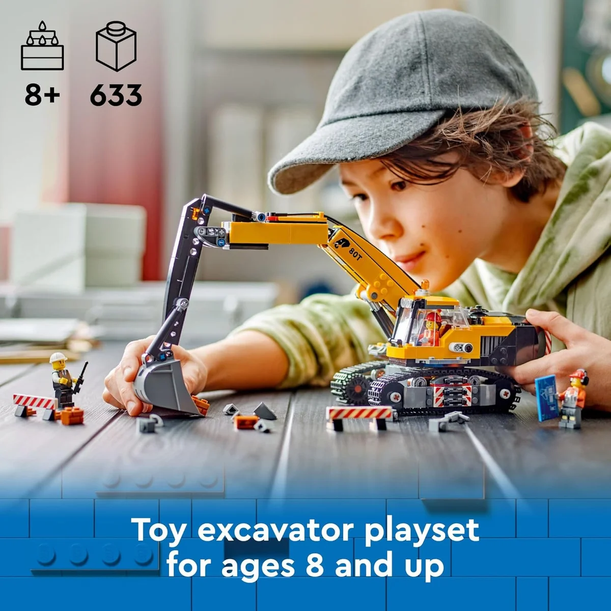 LEGO City Yellow Construction Excavator Toy Digger 60420 633 Pieces for Ages 8 and Up Multicolor New image 2