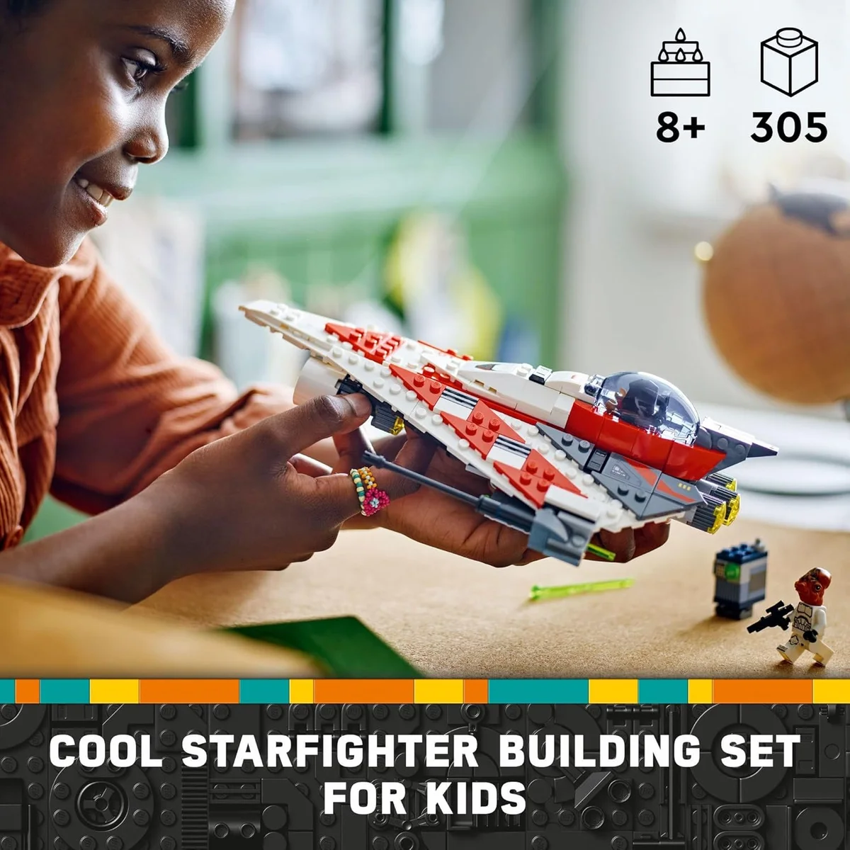 LEGO Star Wars Jedi Bob’s Starfighter Buildable Toy Vehicle 75388 Multicolor New image 2