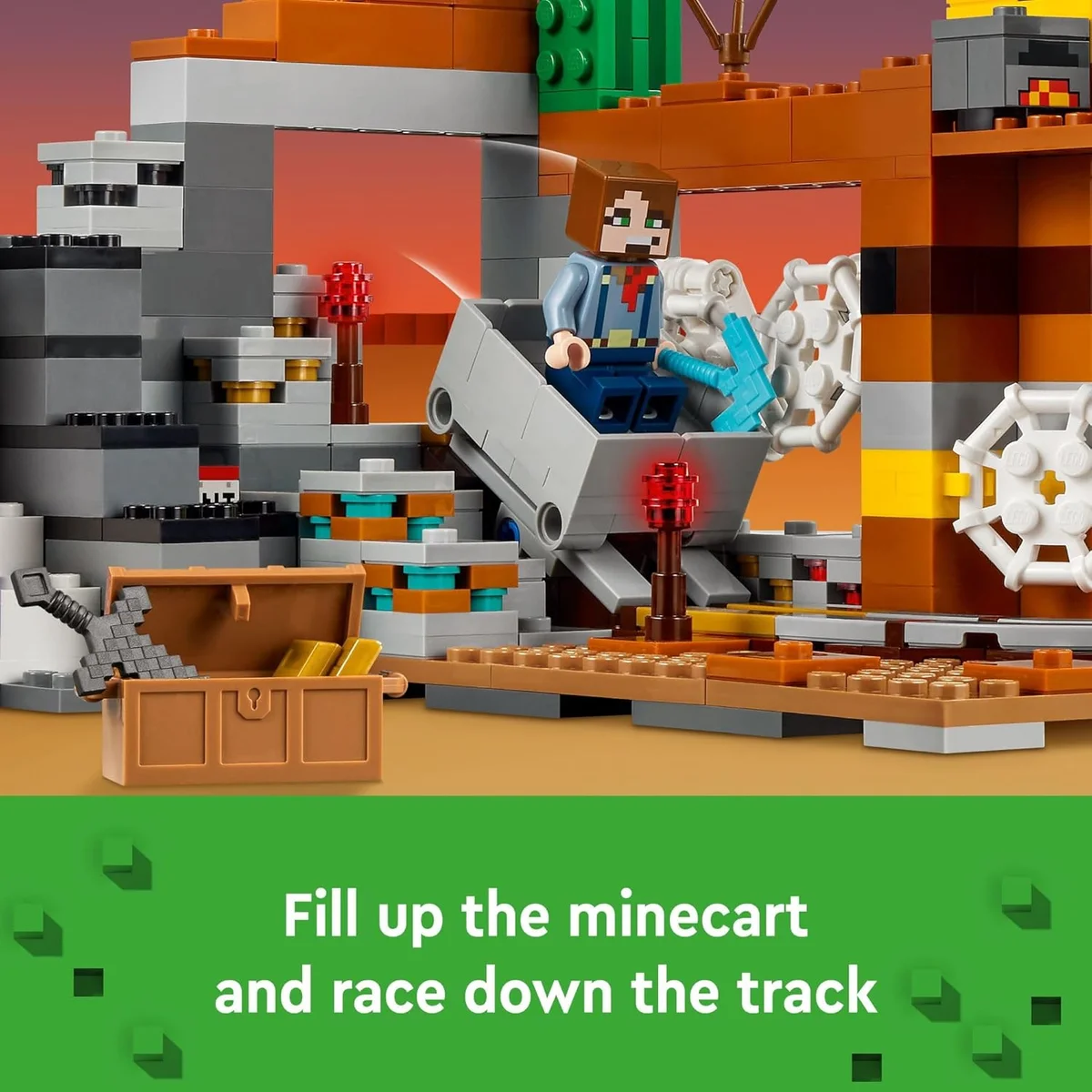 LEGO Minecraft The Badlands Mineshaft Building Set 21263 Mining Exploration Multicolor New image 5