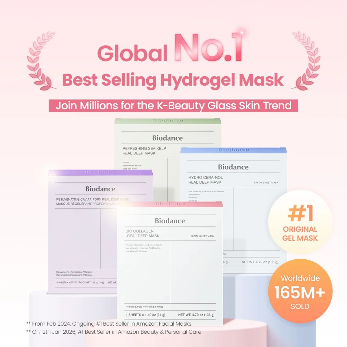 BIODANCE Bio-Collagen Real Deep Mask Hydrating Overnight Hydrogel Face Mask Pore Minimizing 1.19oz x 4ea New image 2