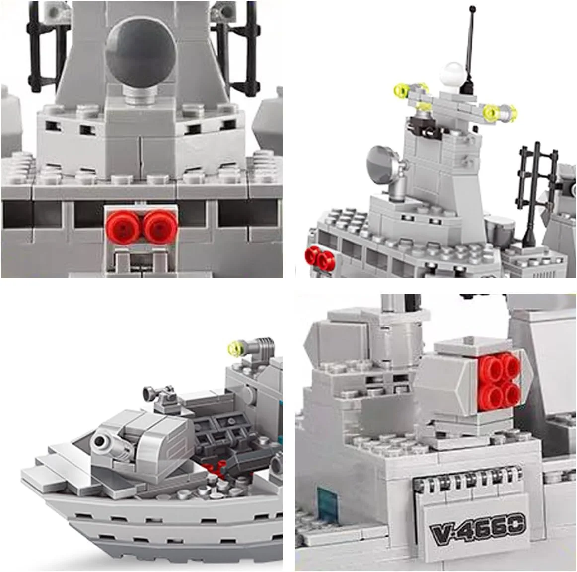 TOY PLAYER Navy Destroyer Building Set Battleship 528pcs Plastic New image 2