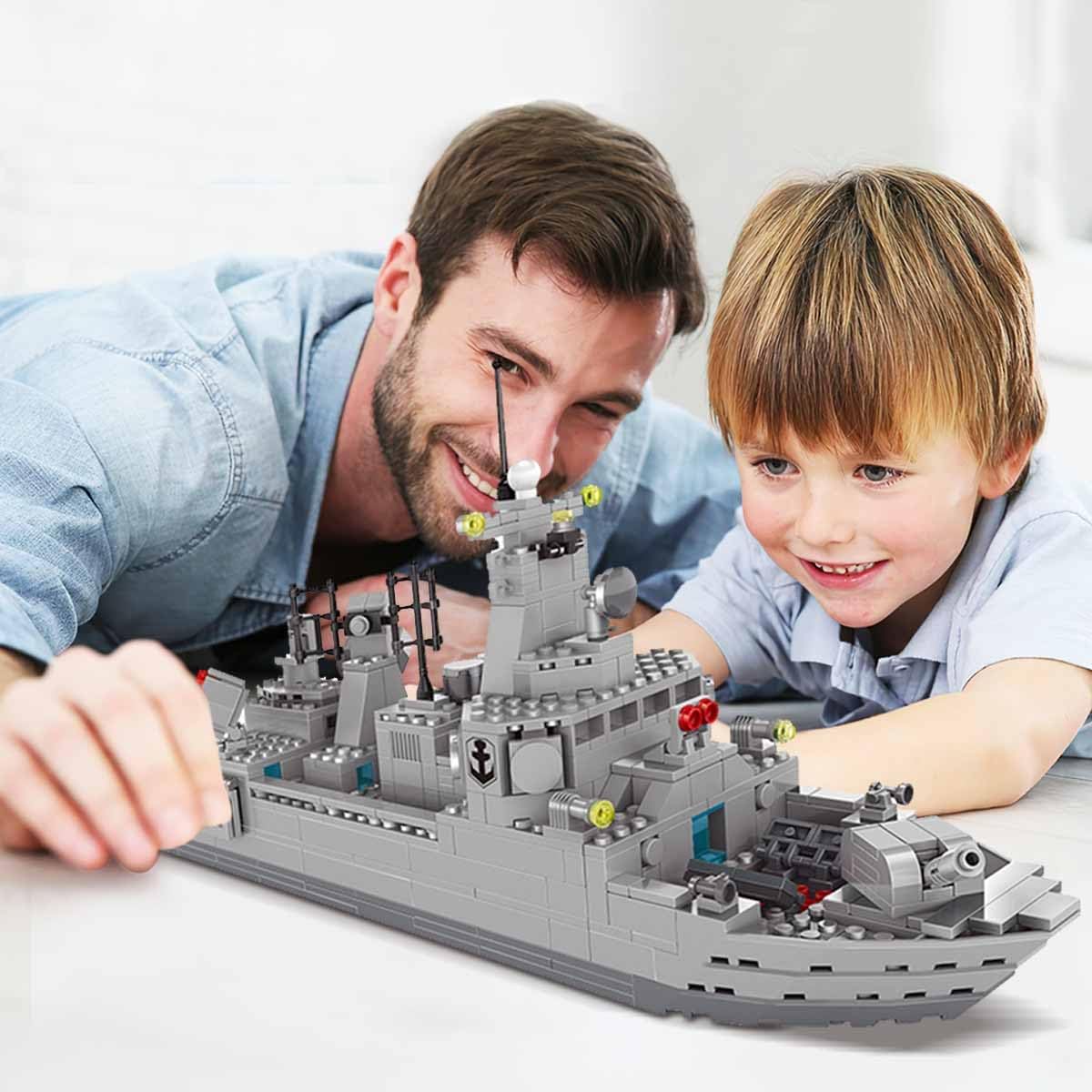 TOY PLAYER Navy Destroyer Building Set Battleship 528pcs Plastic New image 3