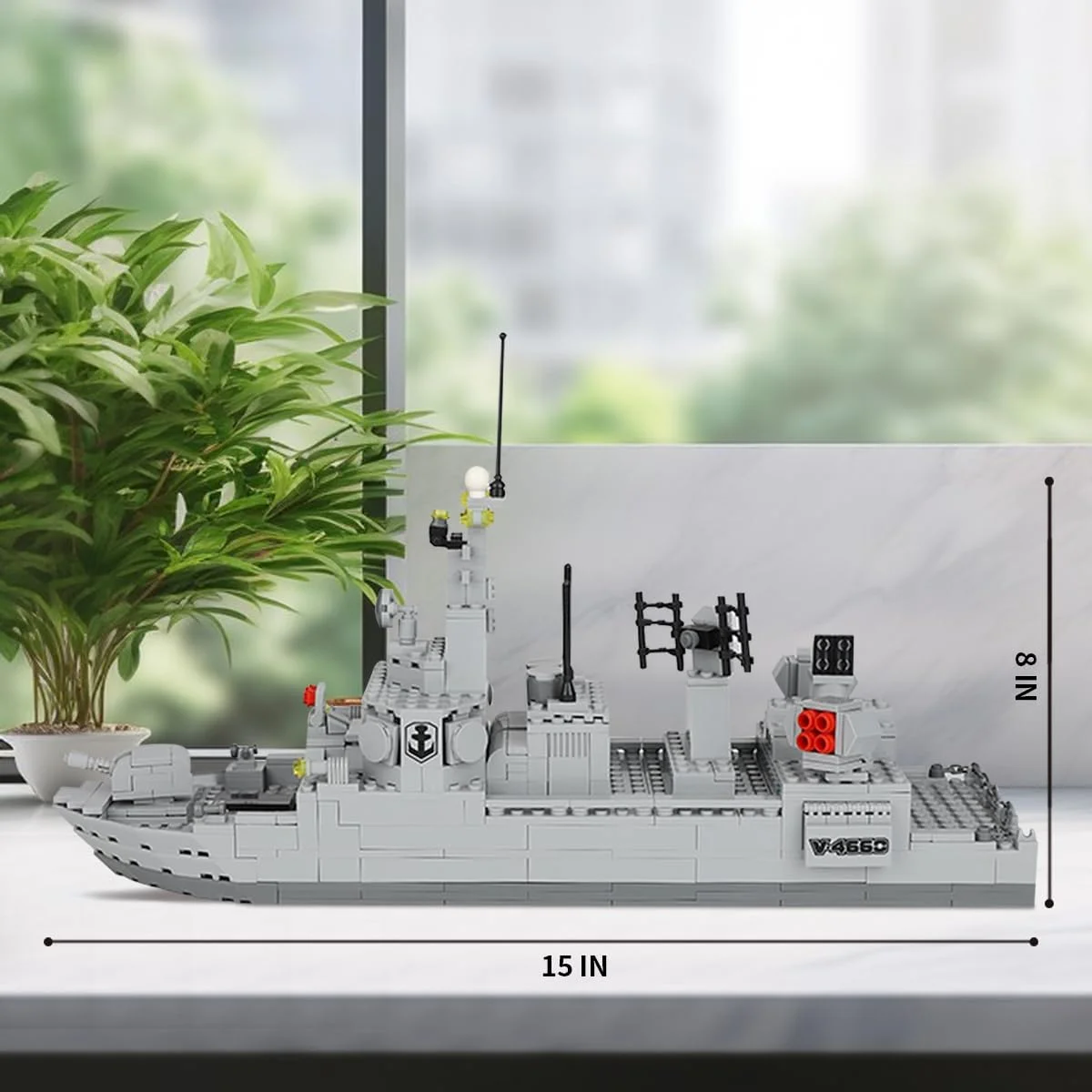 TOY PLAYER Navy Destroyer Building Set Battleship 528pcs Plastic New image 5