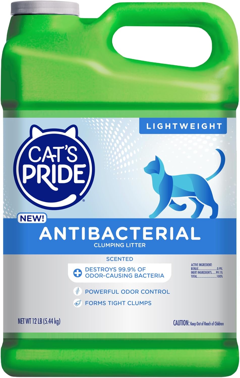 Cat's Pride Antibacterial Cat Litter 12lbs Destroys 99.9% Odor-Causing Bacteria Scented New