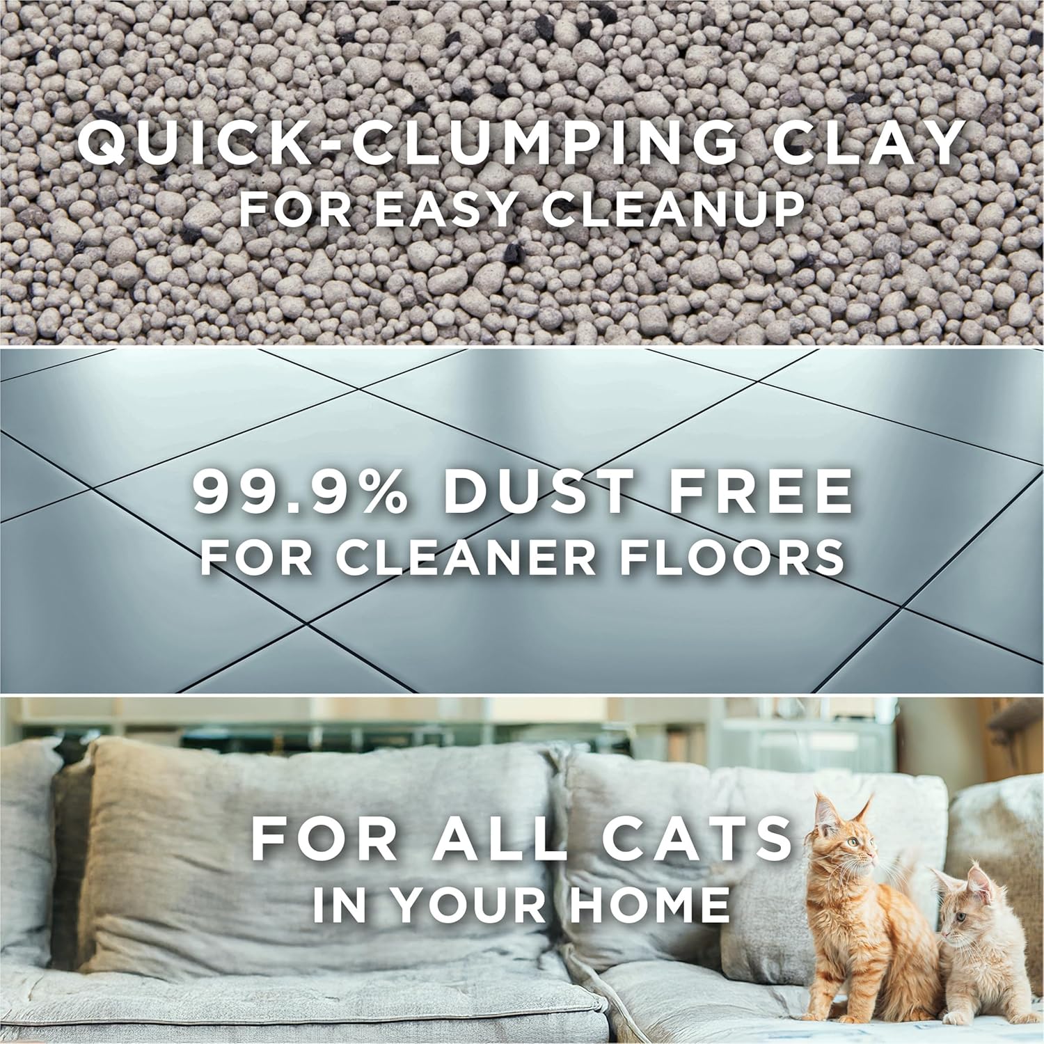 Tidy Cats Purina Tidy Cats Free and Clean Unscented Cat Litter 38 lb Box Clay New image 3