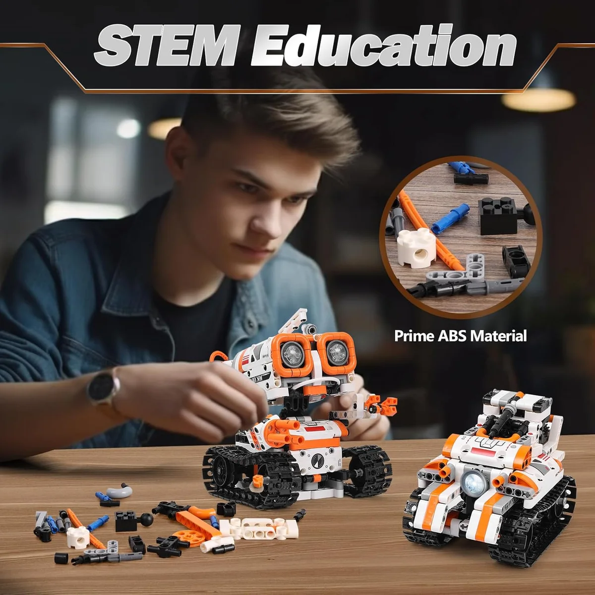 Kyanio STEM Robotics Kit 3-in-1 Remote Control Building Set FC9016 App Robot New image 3