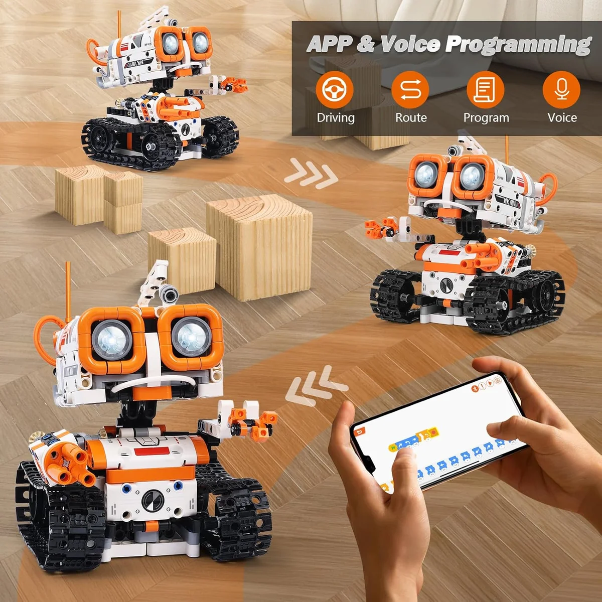 Kyanio STEM Robotics Kit 3-in-1 Remote Control Building Set FC9016 App Robot New image 4