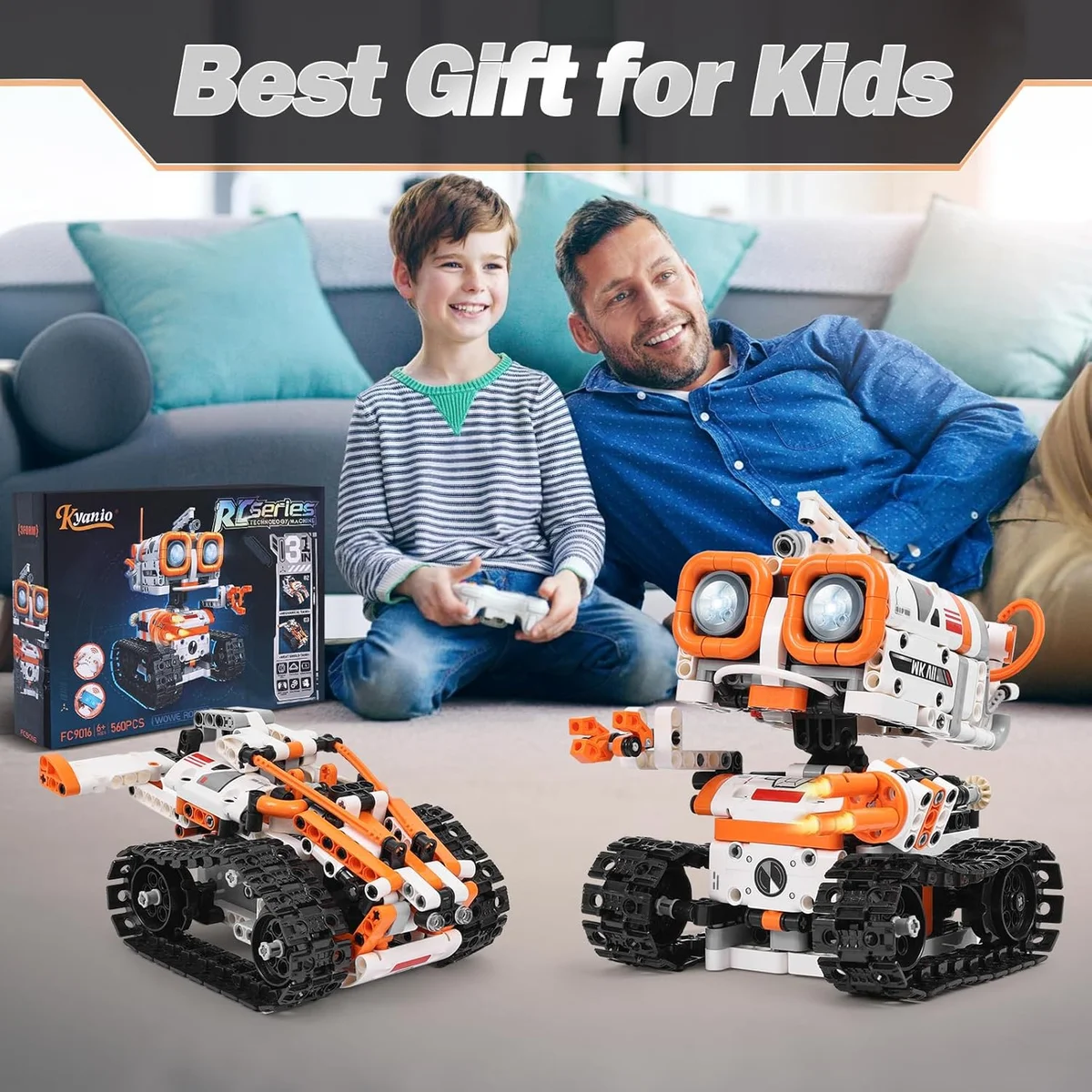 Kyanio STEM Robotics Kit 3-in-1 Remote Control Building Set FC9016 App Robot New image 6
