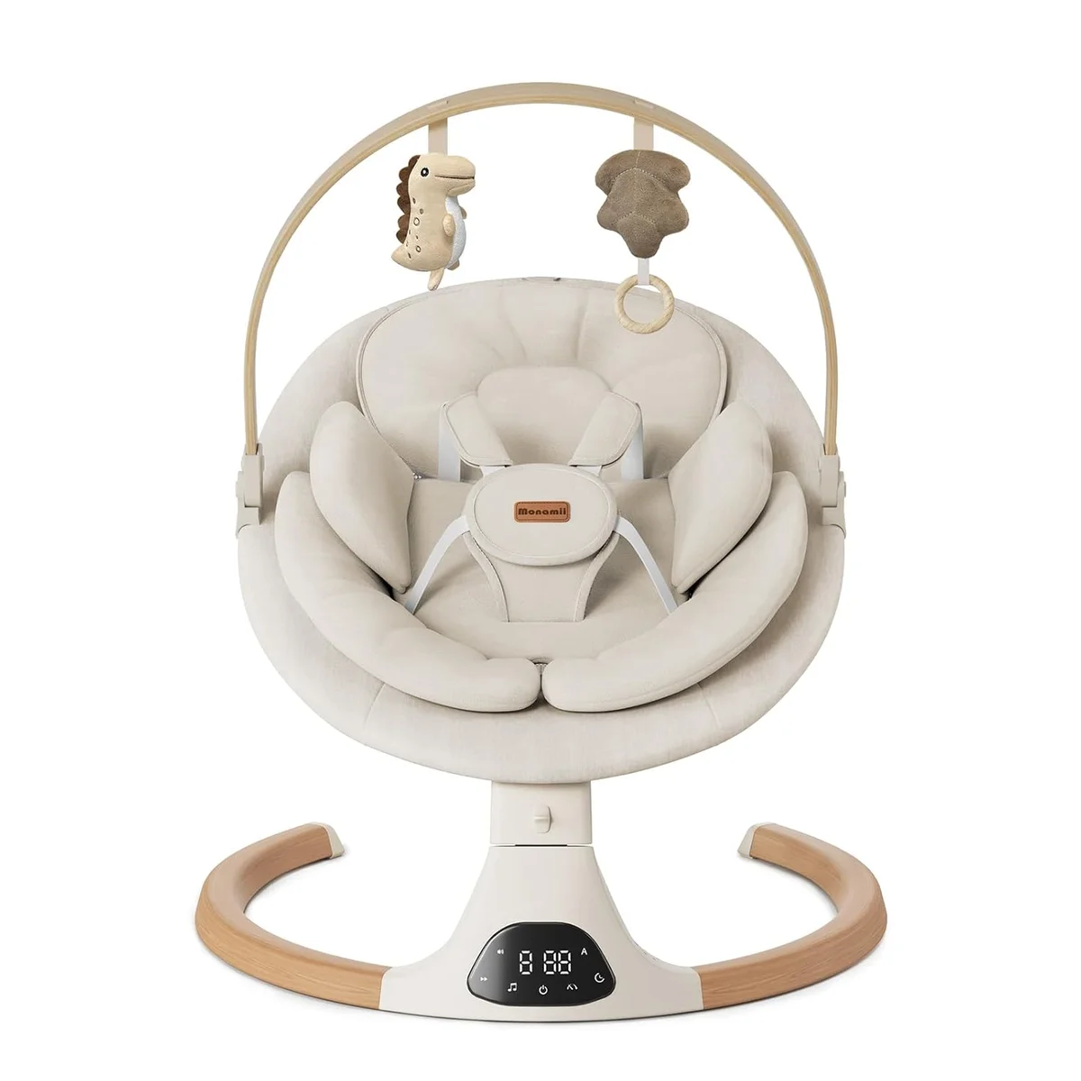 Monamii Baby Swing BB2007 5 Speeds, 10 Lullabies Beige New