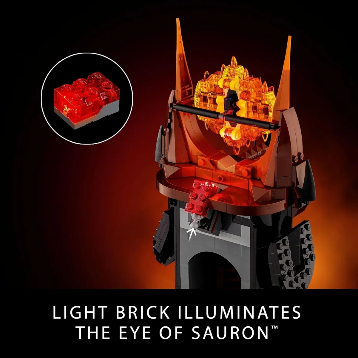 LEGO The Lord of The Rings: Barad-dûr Building Set 10333 Includes 10 Minifigures Black/Orange New image 4
