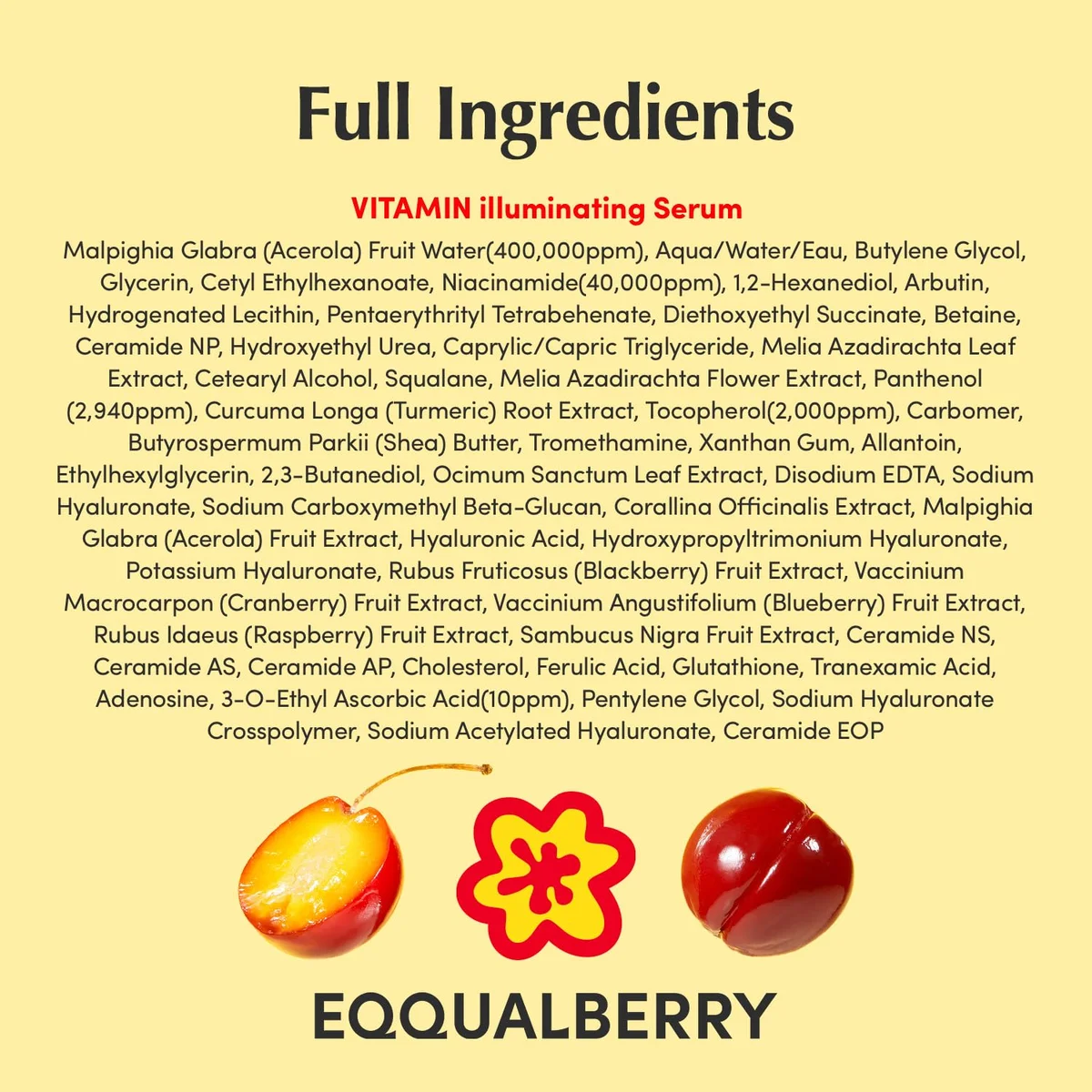 EQQUALBERRY Vitamin Illuminating Serum Niacinamide 4% Vitamin C Hyaluronic Acid 1.01 fl. oz New image 9