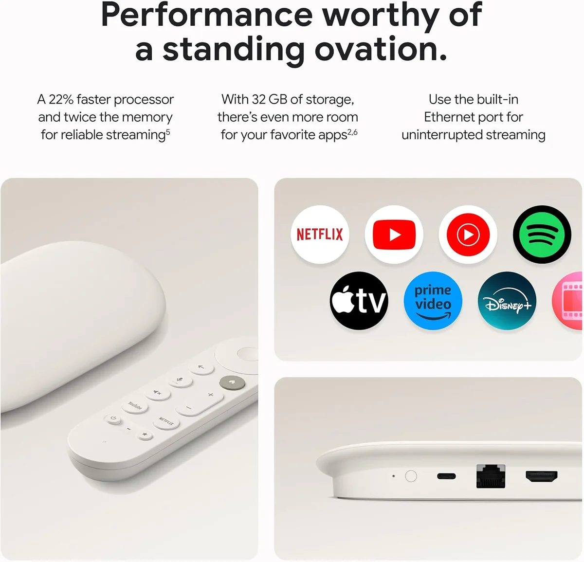 Google TV Streamer 4K Fast Streaming Entertainment 32GB Porcelain New image 4