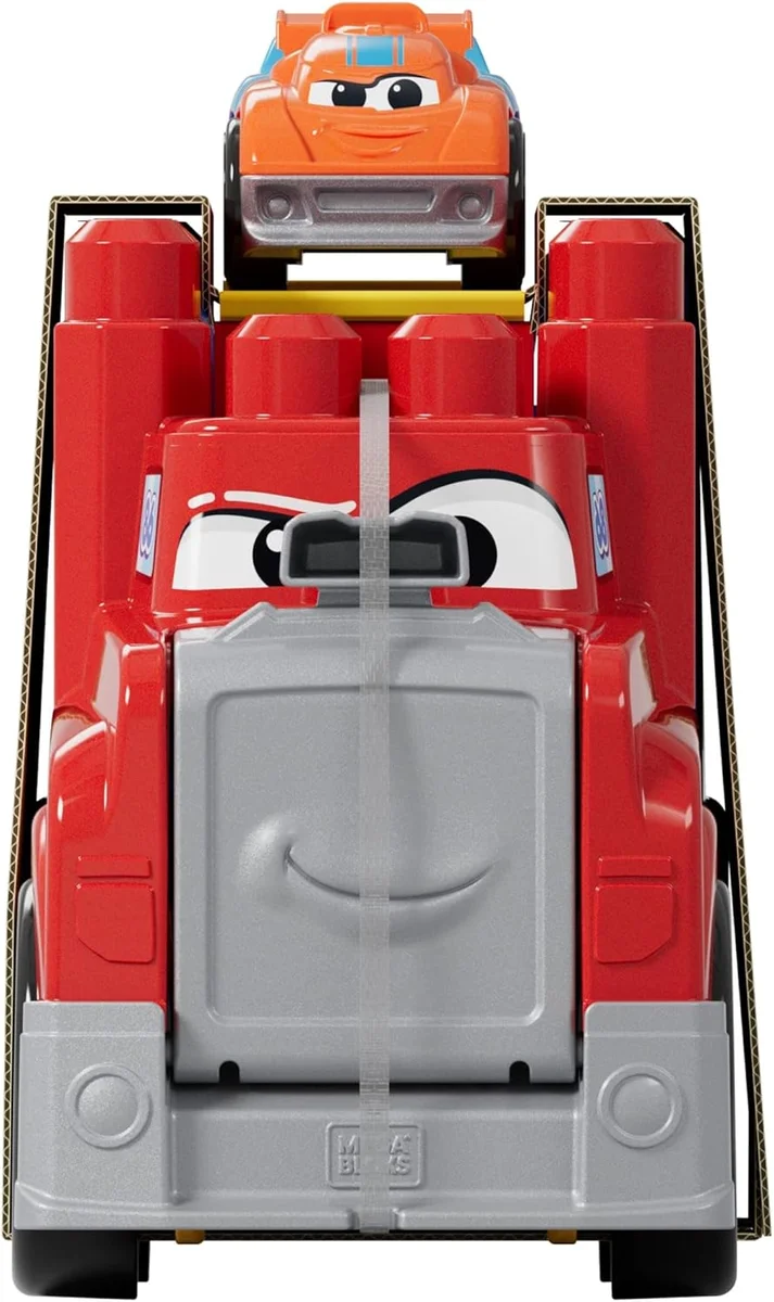 Mega Bloks First Builders Toddler Building Blocks Toy Set Build & Race Rig 19 Pieces Red New image 6